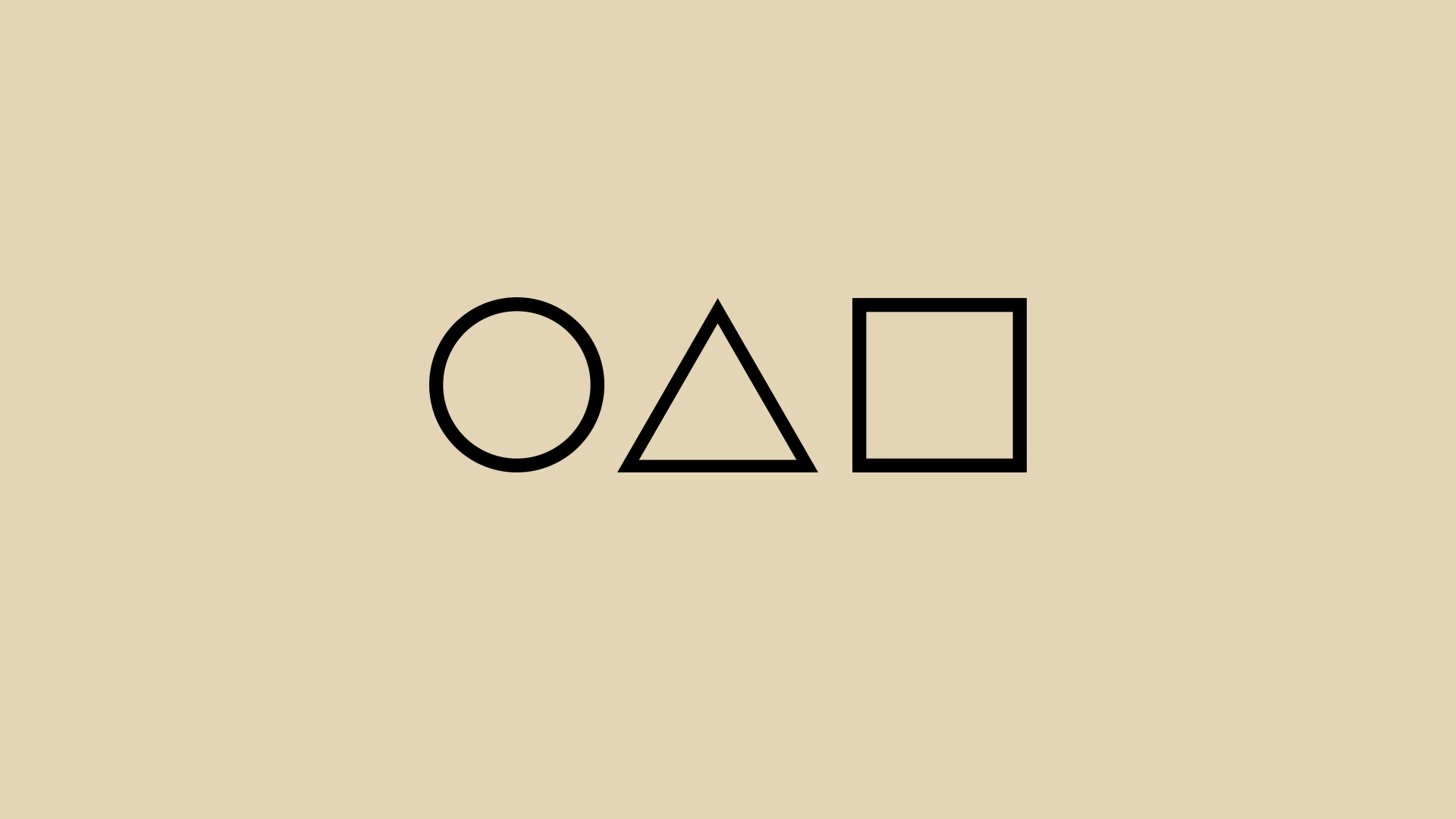 Squid Game Symbols Circle Triangle Square HD Wallpaper