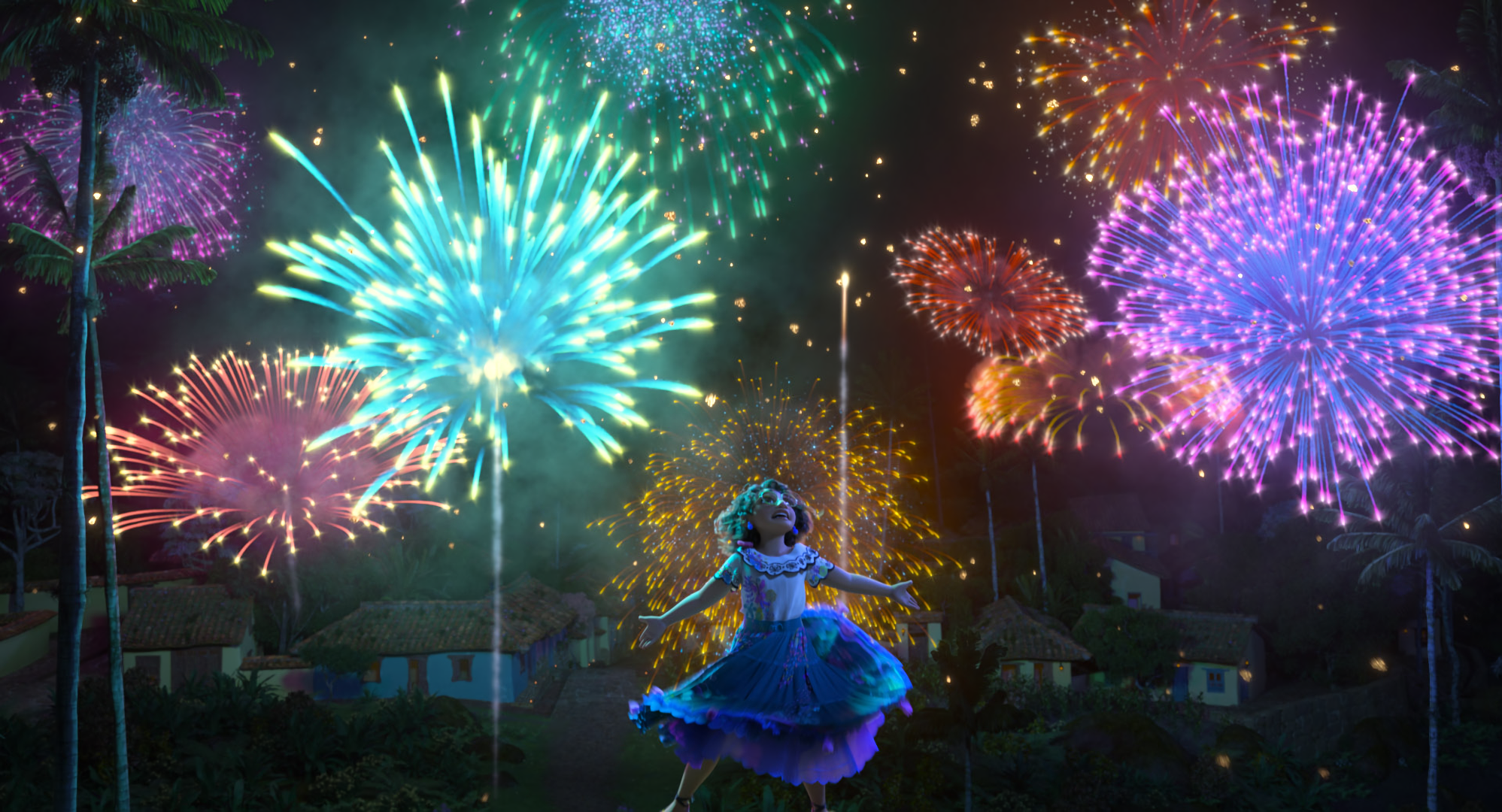 Mirabel Madrigal from Encanto with fireworks HD Wallpaper