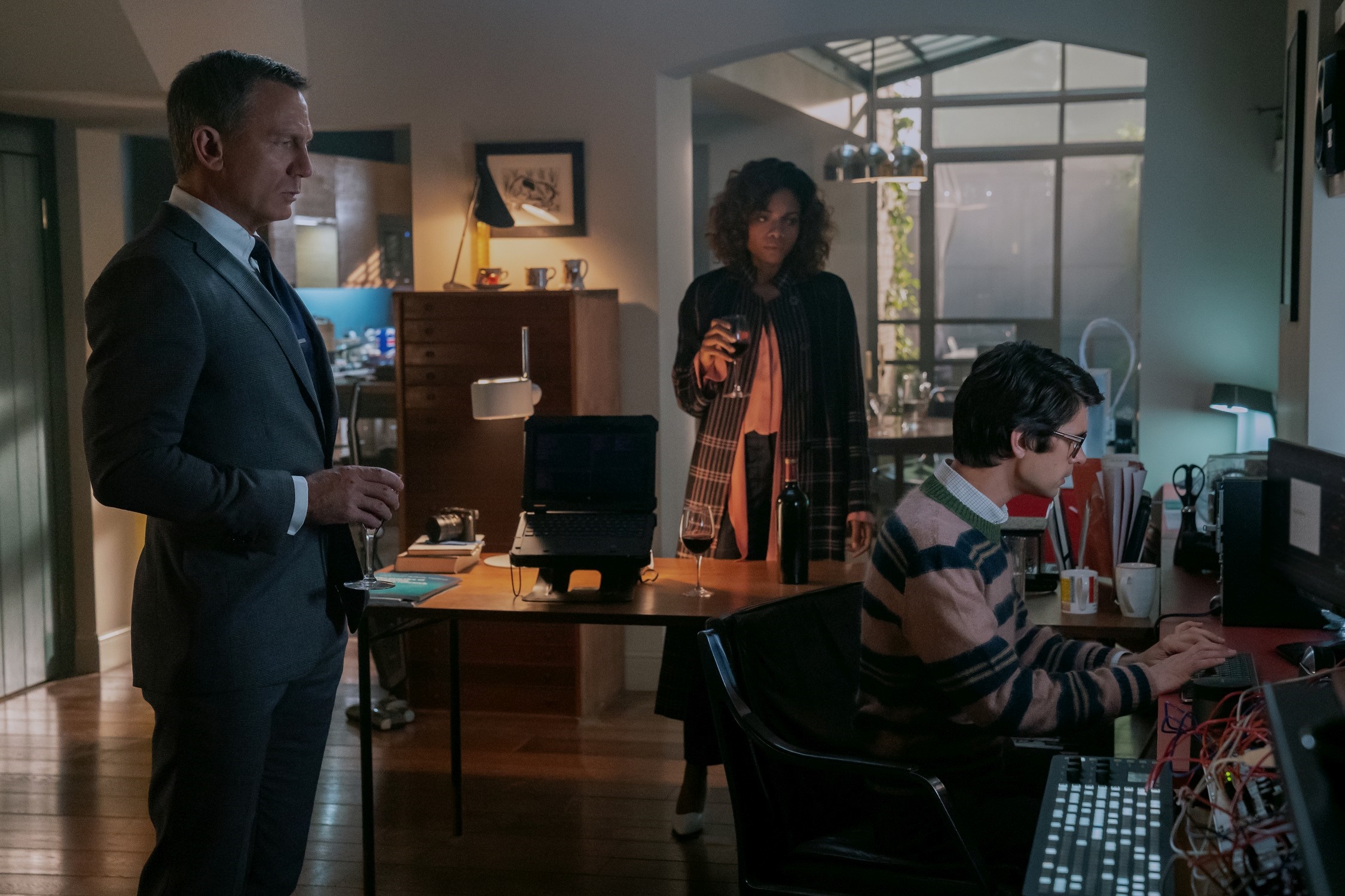James Bond, Q, and Eve Moneypenny in No Time To Die HD Wallpaper
