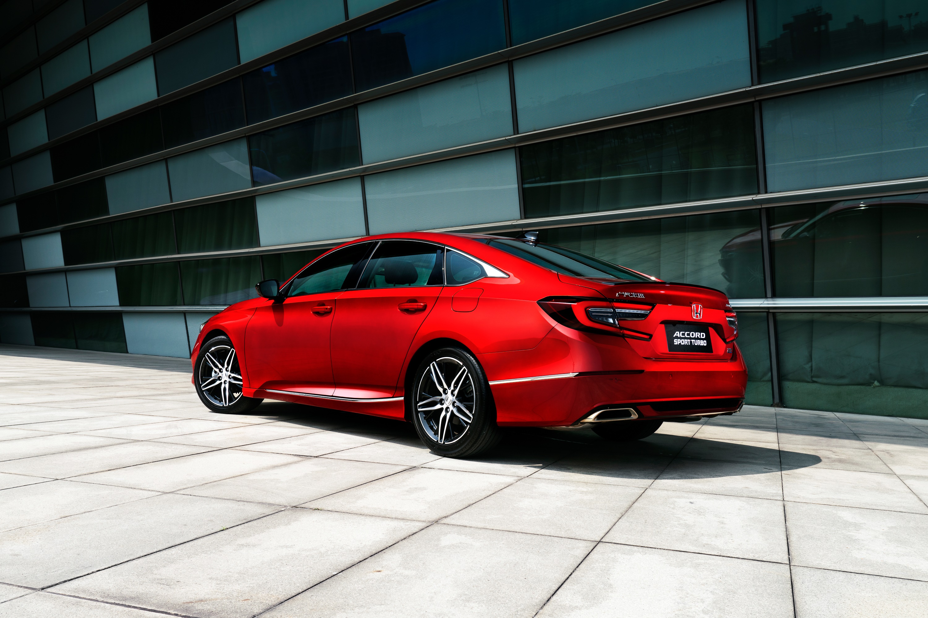Red Honda Accord Sport Turbo Sedan HD Wallpaper