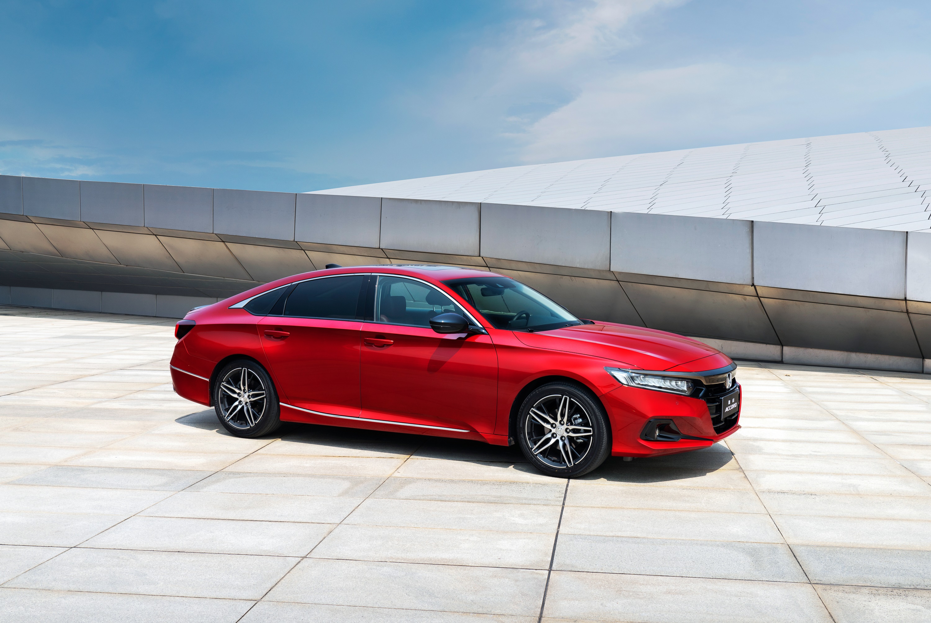 Red Honda Accord Sport Turbo Sedan HD Wallpaper