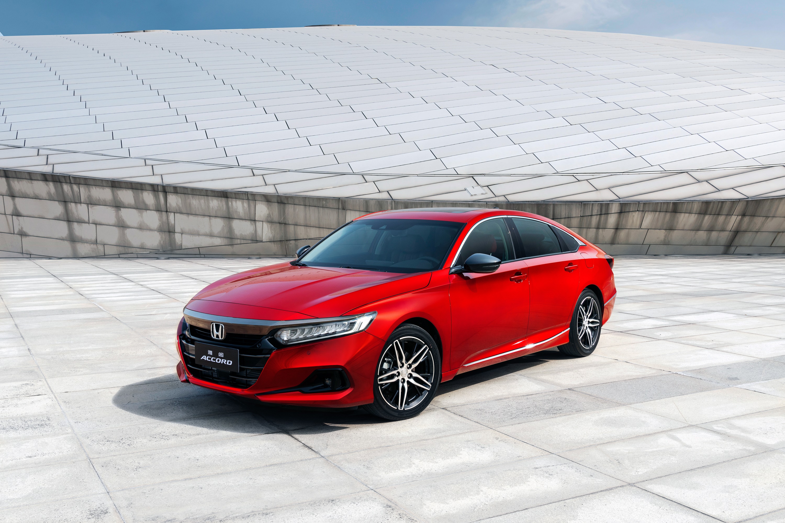 Red Honda Accord Sport Turbo Sedan HD Wallpaper