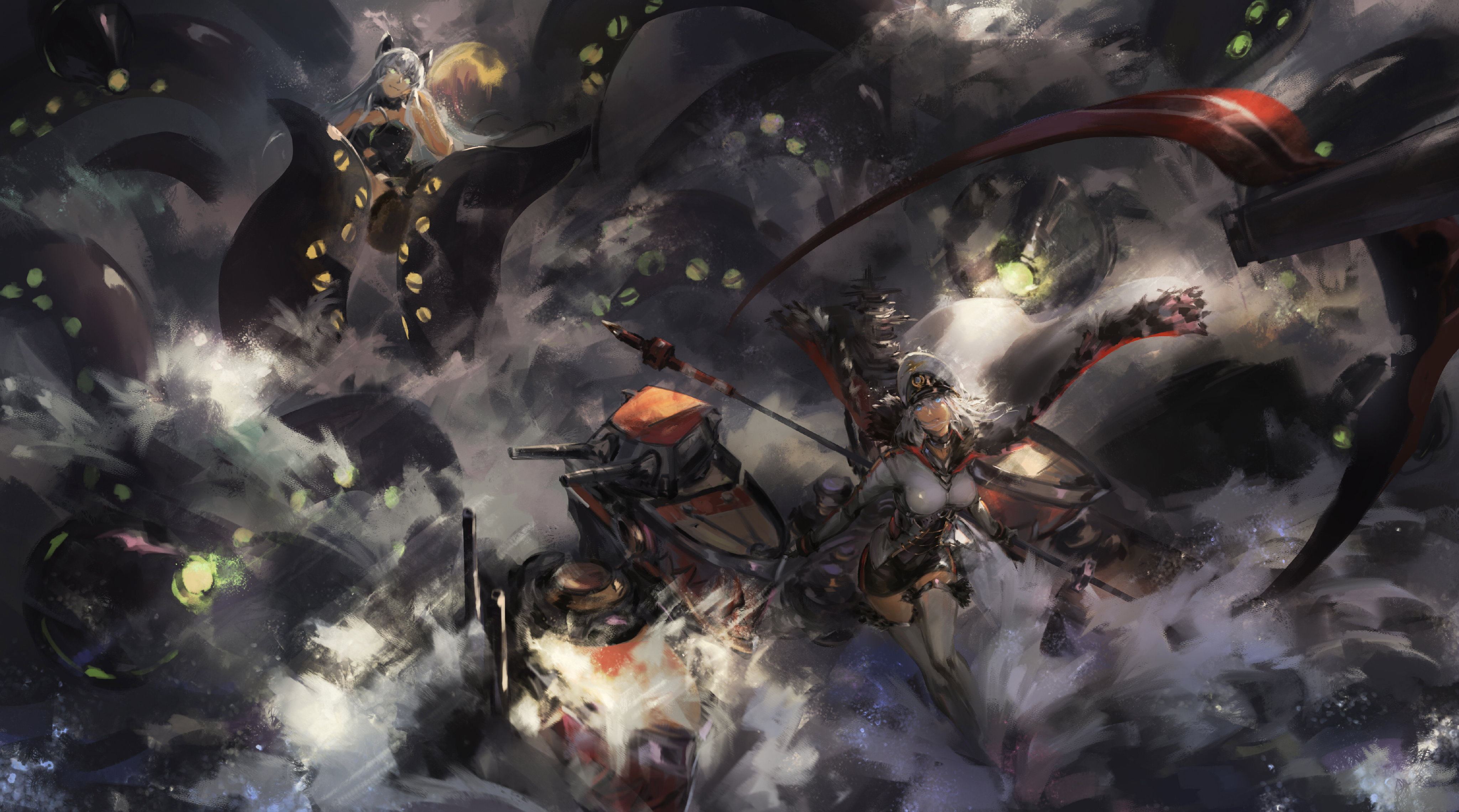 Observer Alpha and Tirpitz from Azur Lane 4K HD Wallpaper