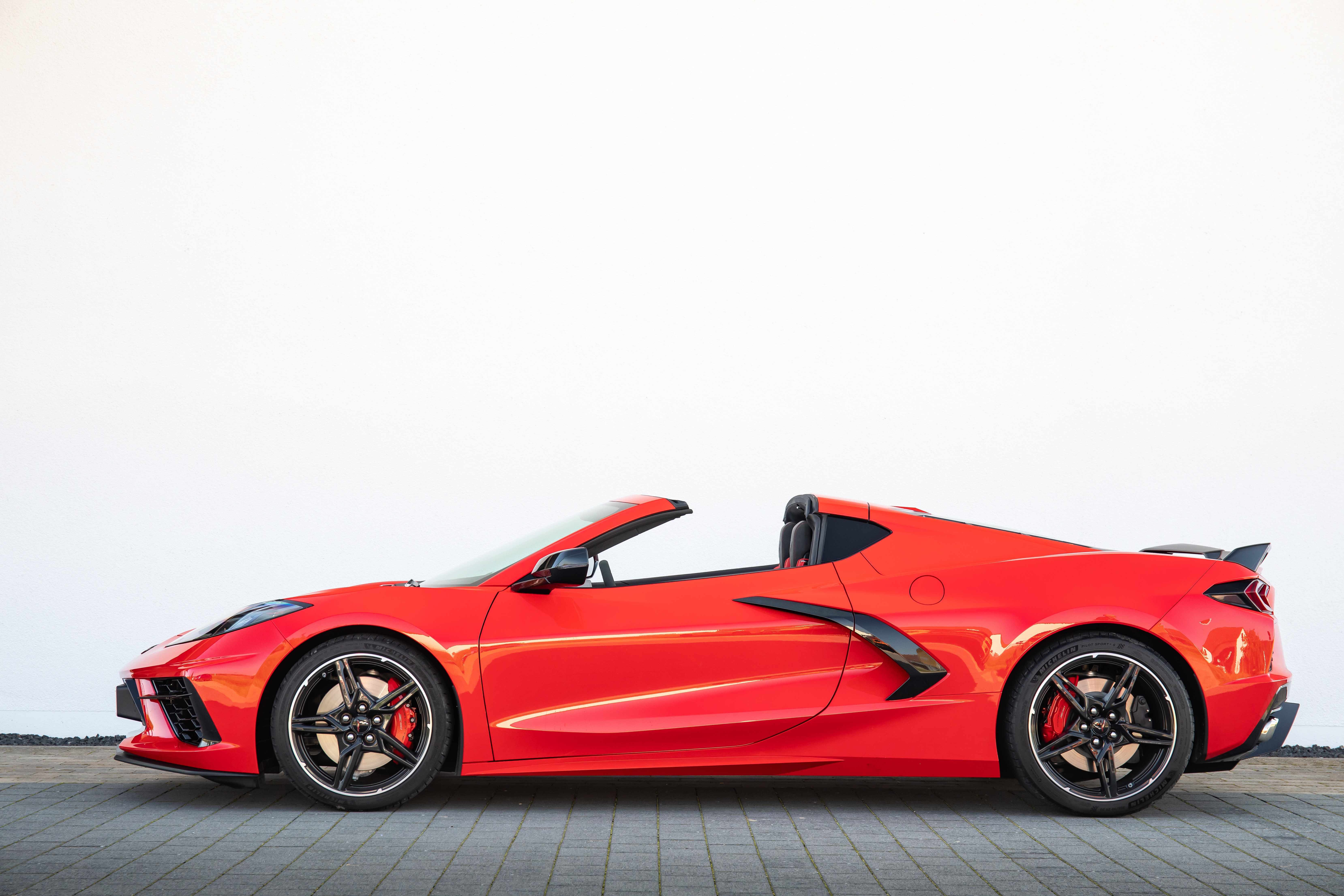 Red Chevrolet Corvette Stingray Convertible 4K HD Wallpaper