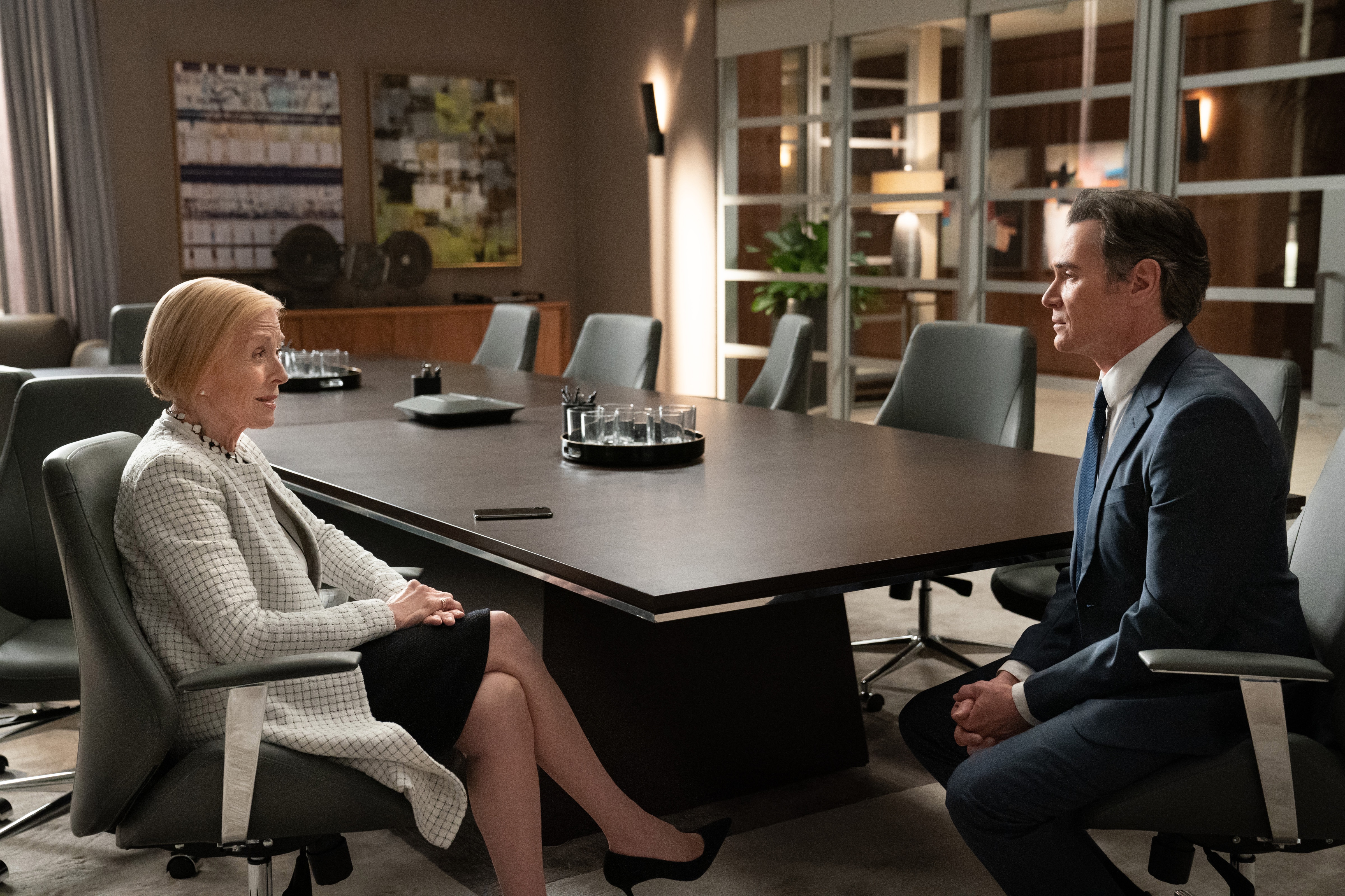 Holland Taylor and Billy Crudup from The Morning Show 4K HD Wallpaper