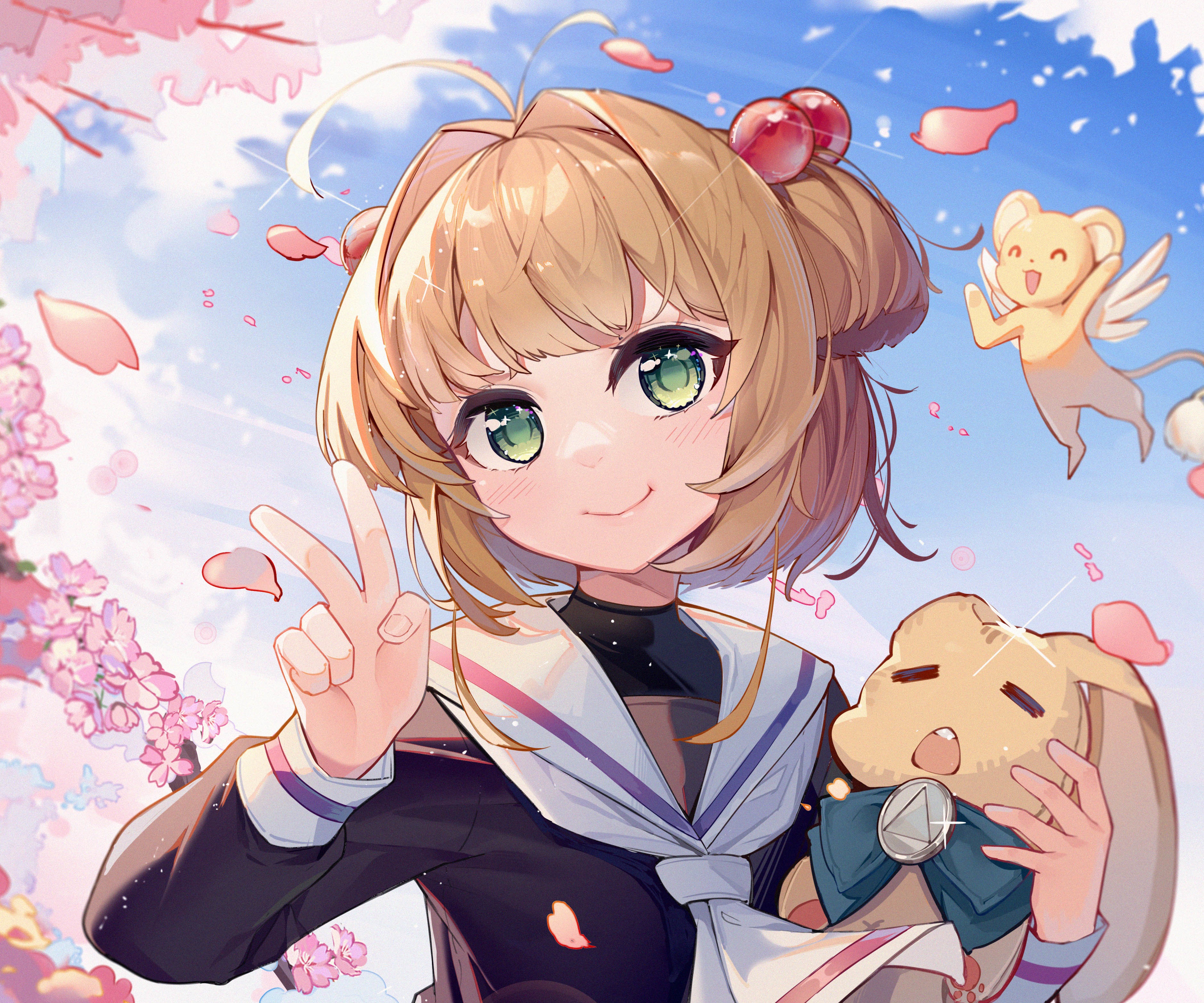 Sakura Kinomoto and Keroberos from Cardcaptor Sakura HD Wallpaper