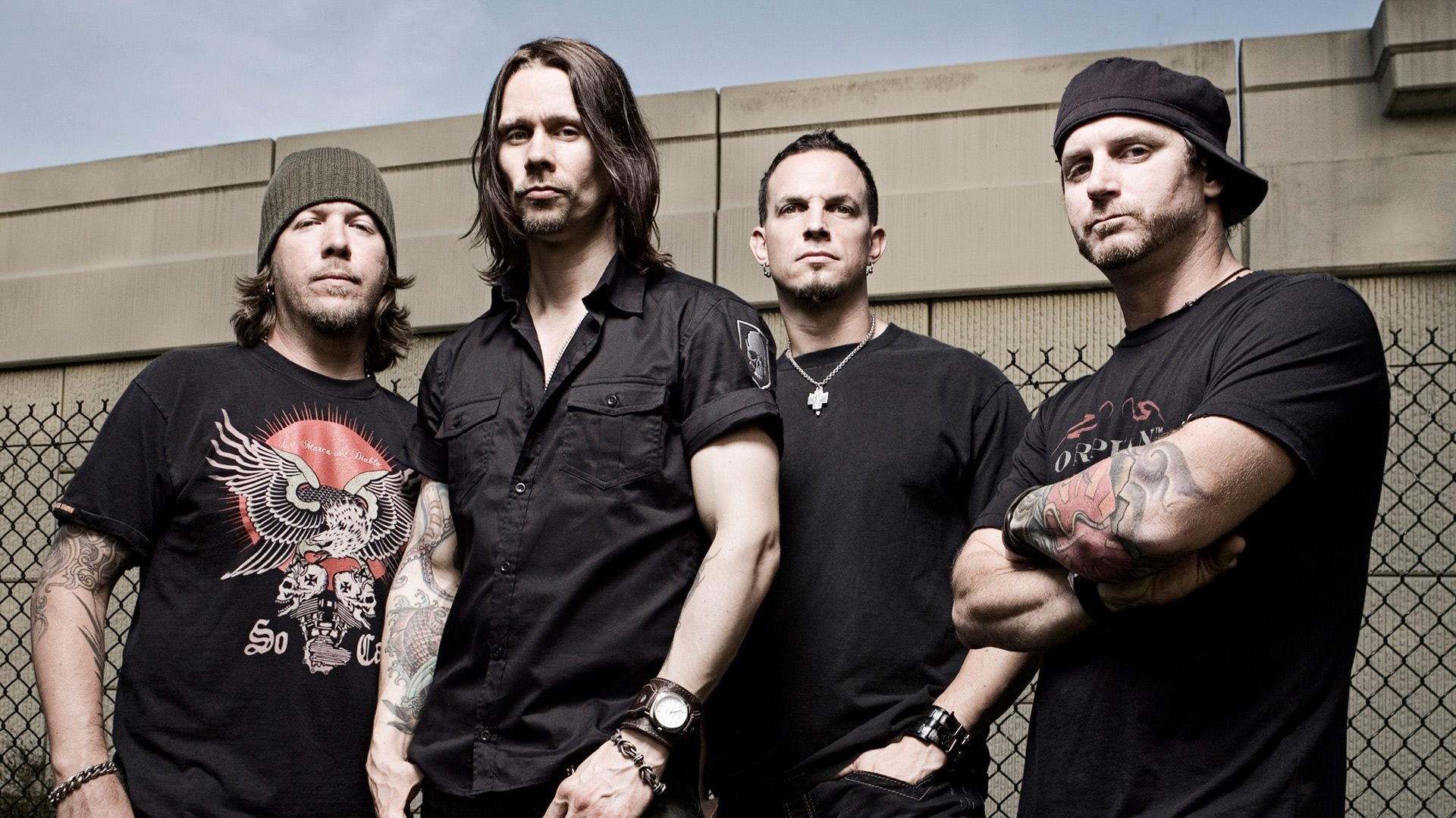 Mark Tremonti and band members HD Wallpaper