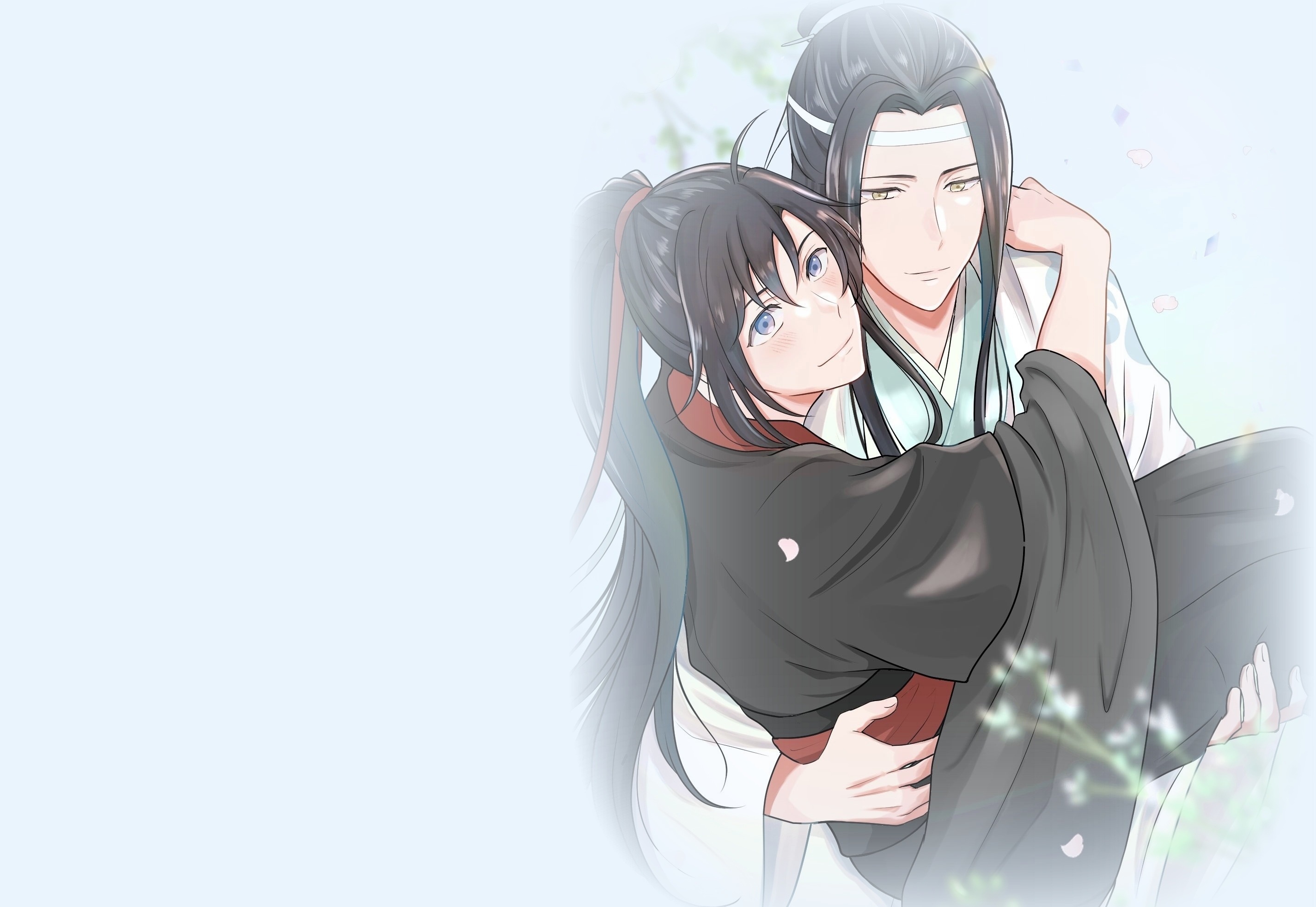 Lan Wangji carrying Wei Wuxian from Mo Dao Zu Shi HD Wallpaper