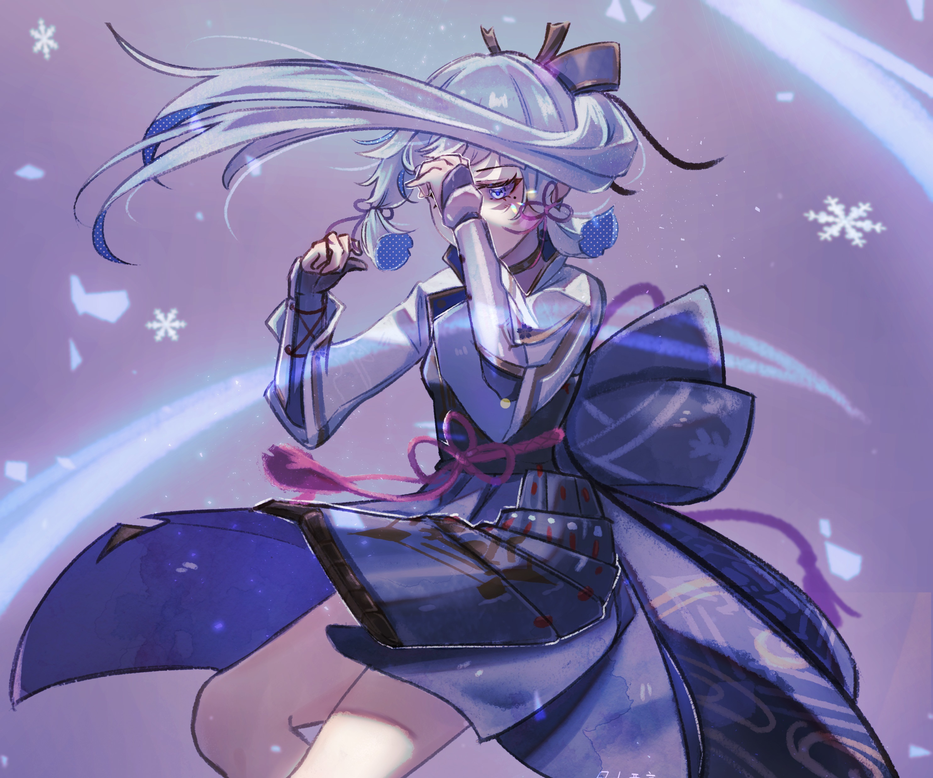 Kamisato Ayaka from Genshin Impact HD Wallpaper