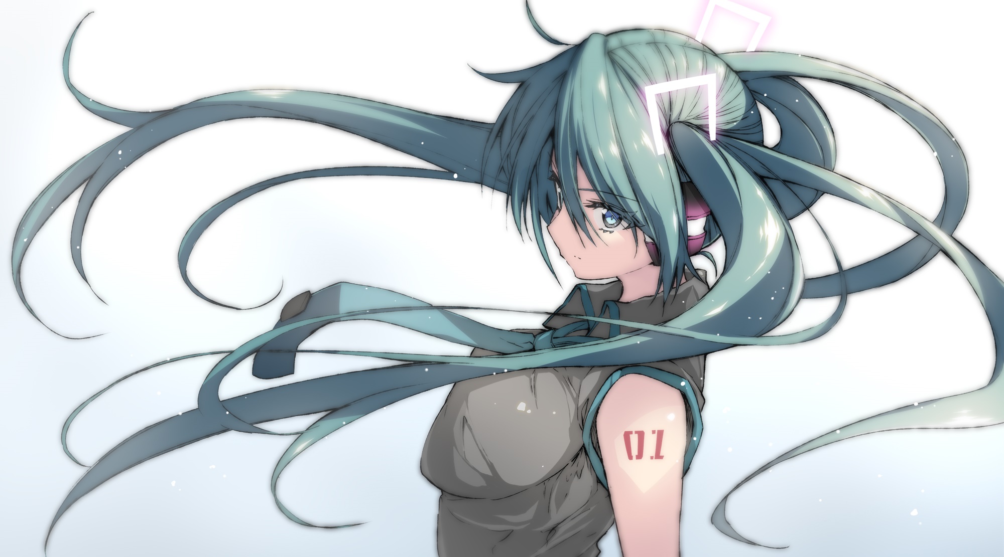 Hatsune Miku from Vocaloid HD Wallpaper