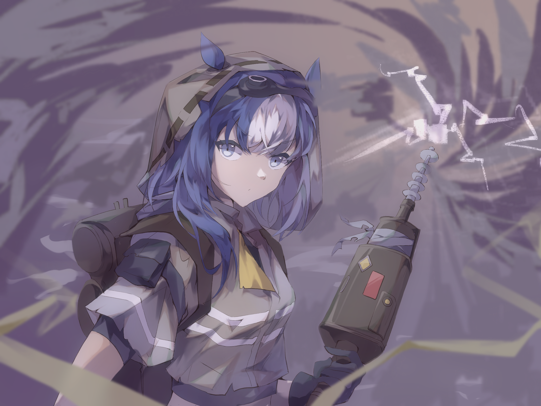 Glaucus from Arknights holding a device HD Wallpaper