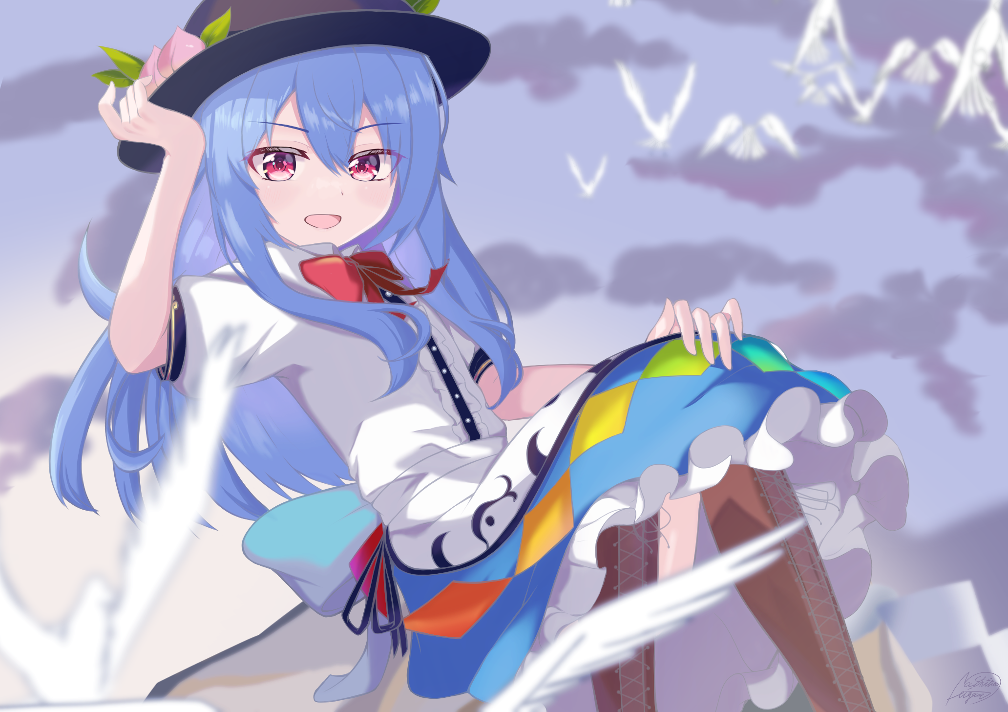 Tenshi Hinanawi from Touhou HD Wallpaper