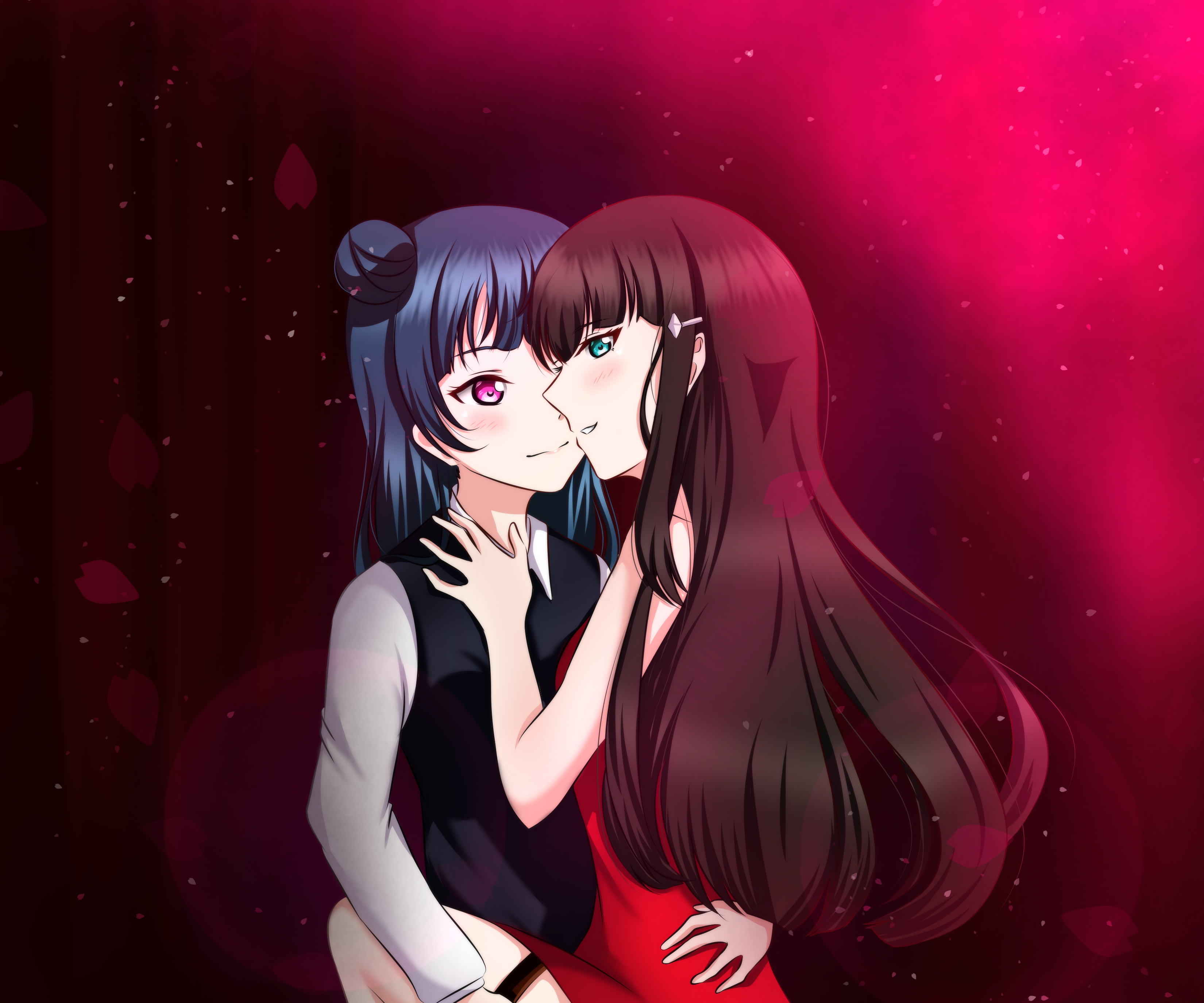 Yoshiko Tsushima and Dia Kurosawa from Love Live! Sunshine!! HD Wallpaper