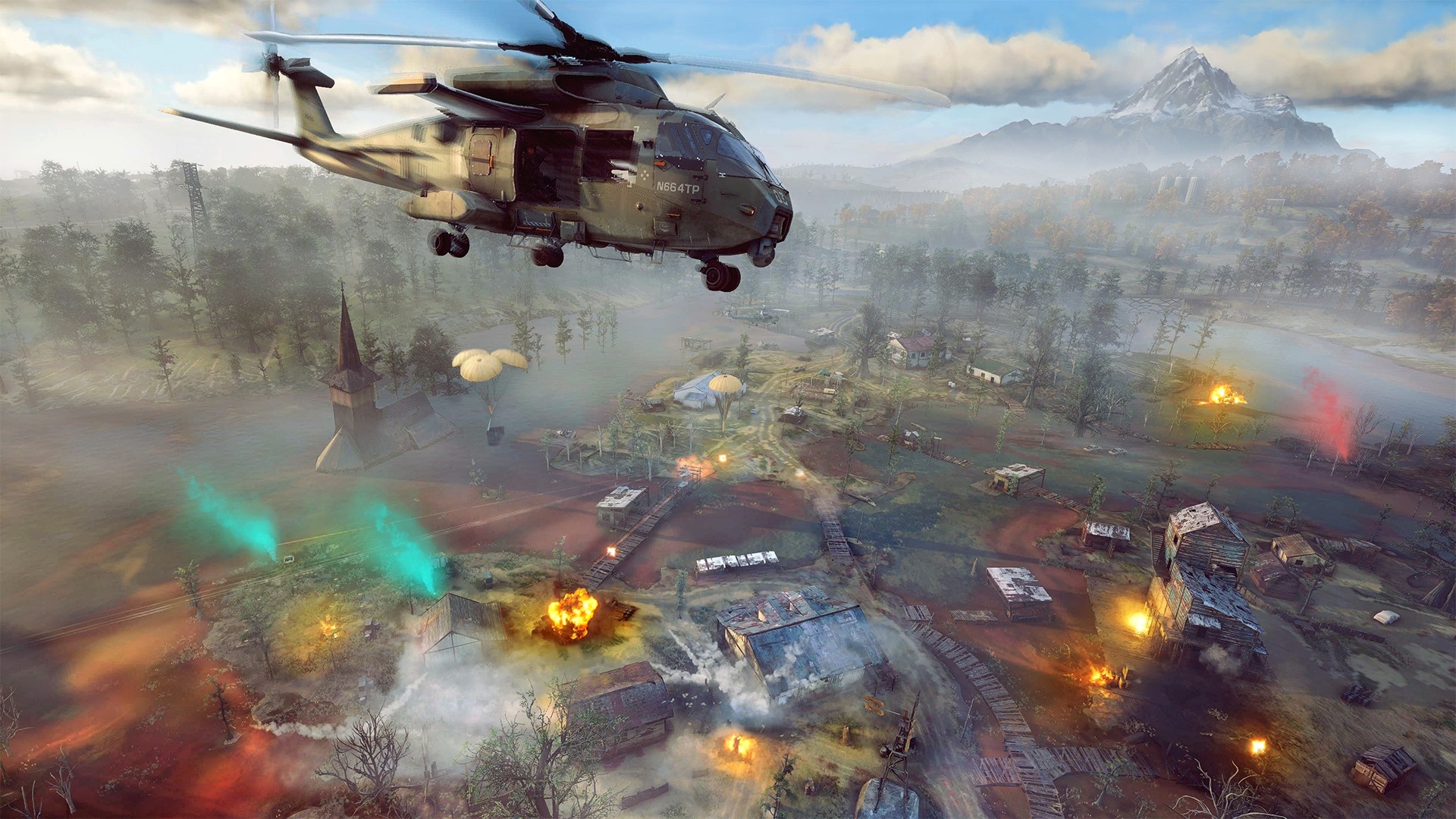 Tom Clancy's Ghost Recon Frontline helicopter drop HD Wallpaper