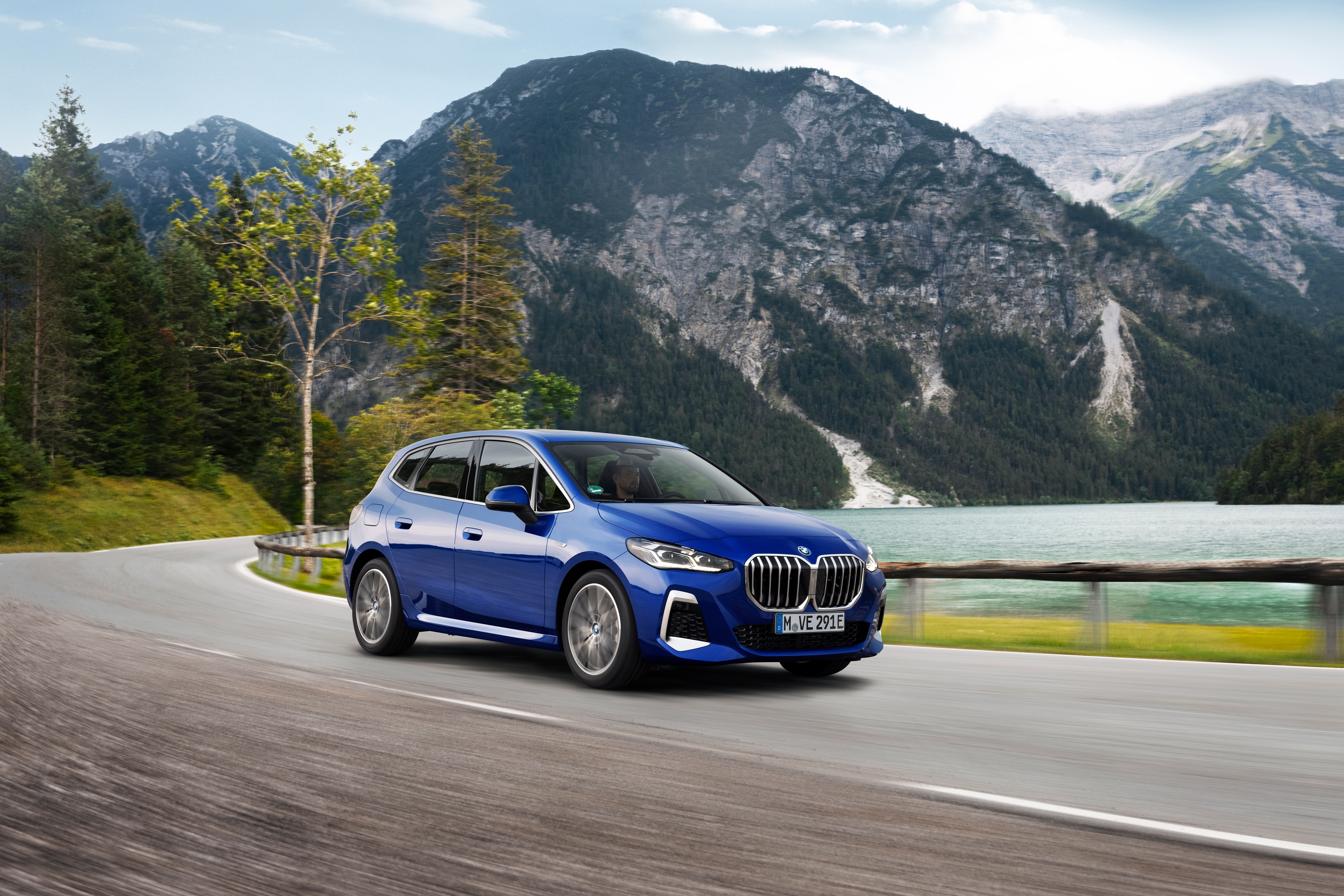 Blue BMW 230e XDrive Active Tourer M Sport 4K HD Wallpaper