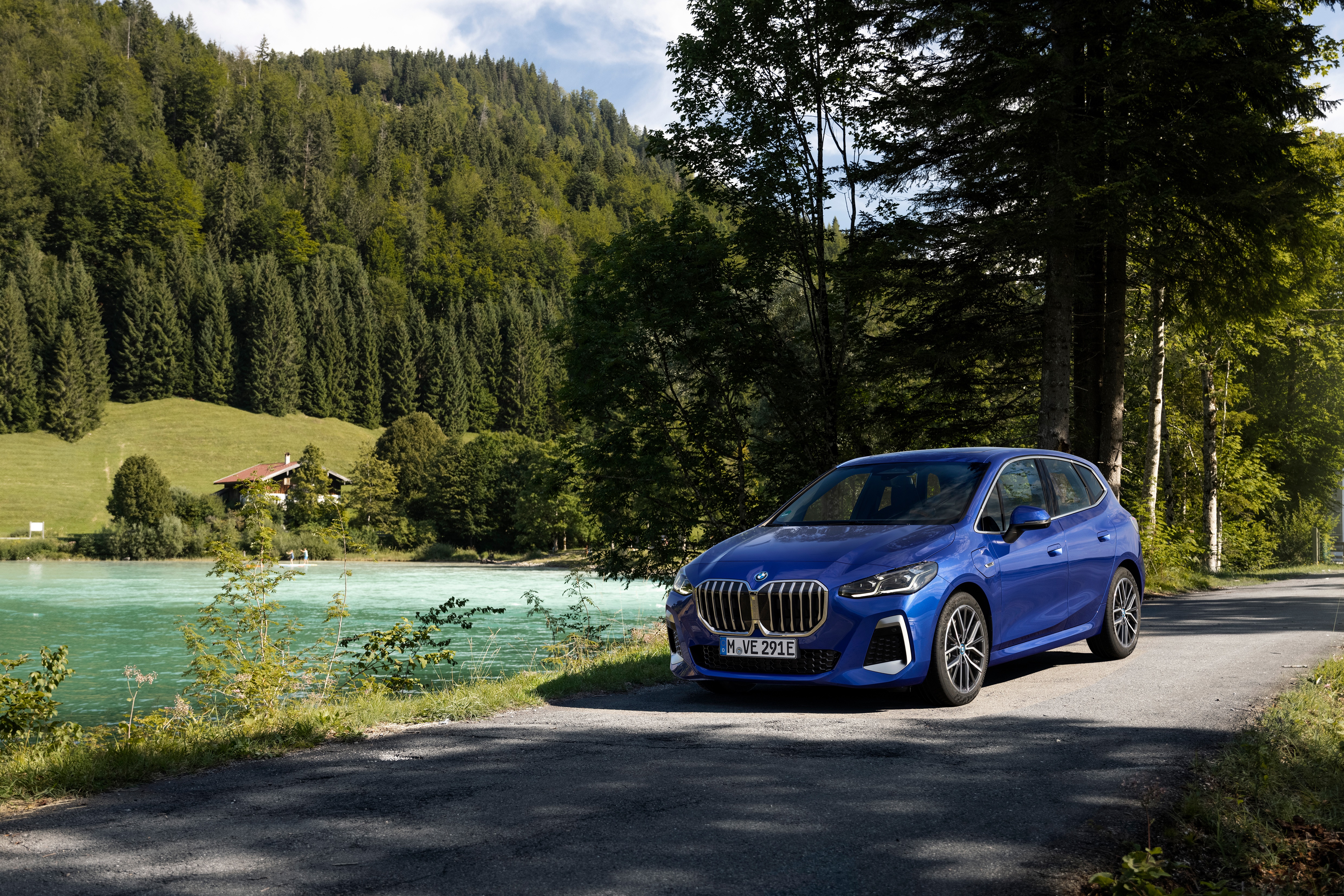 Blue BMW 230e XDrive Active Tourer M Sport 4K HD Wallpaper