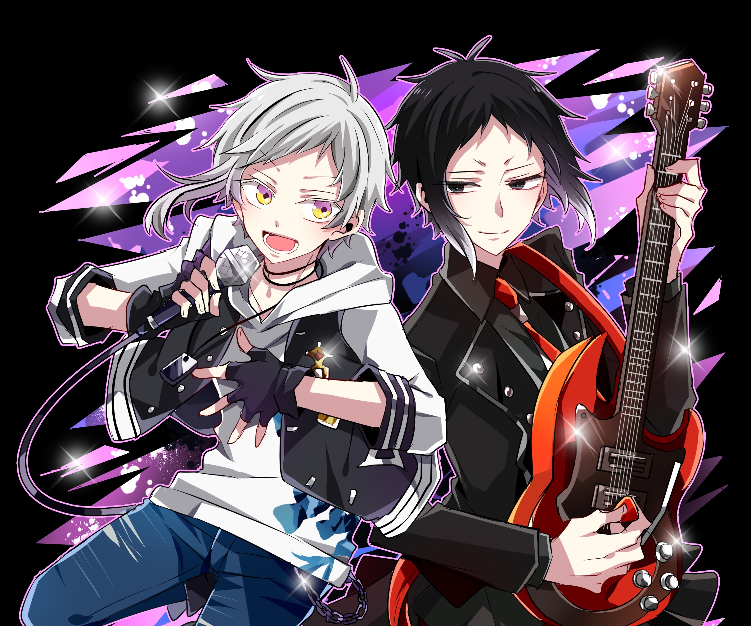 Ryūnosuke Akutagawa and Atsushi Nakajima from Bungou Stray Dogs HD Wallpaper