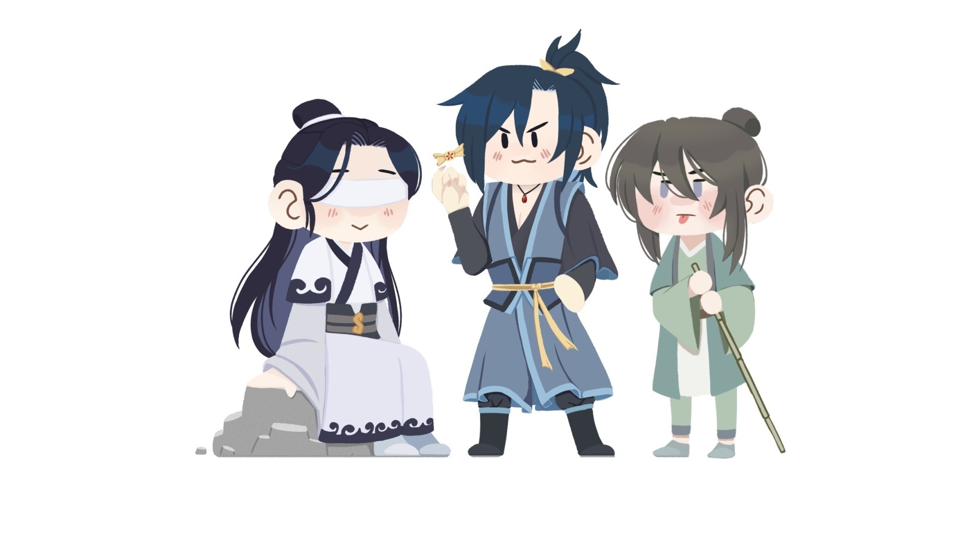 Xue Yang, Xiao Xingchen, and A-Qing from Mo Dao Zu Shi HD Wallpaper