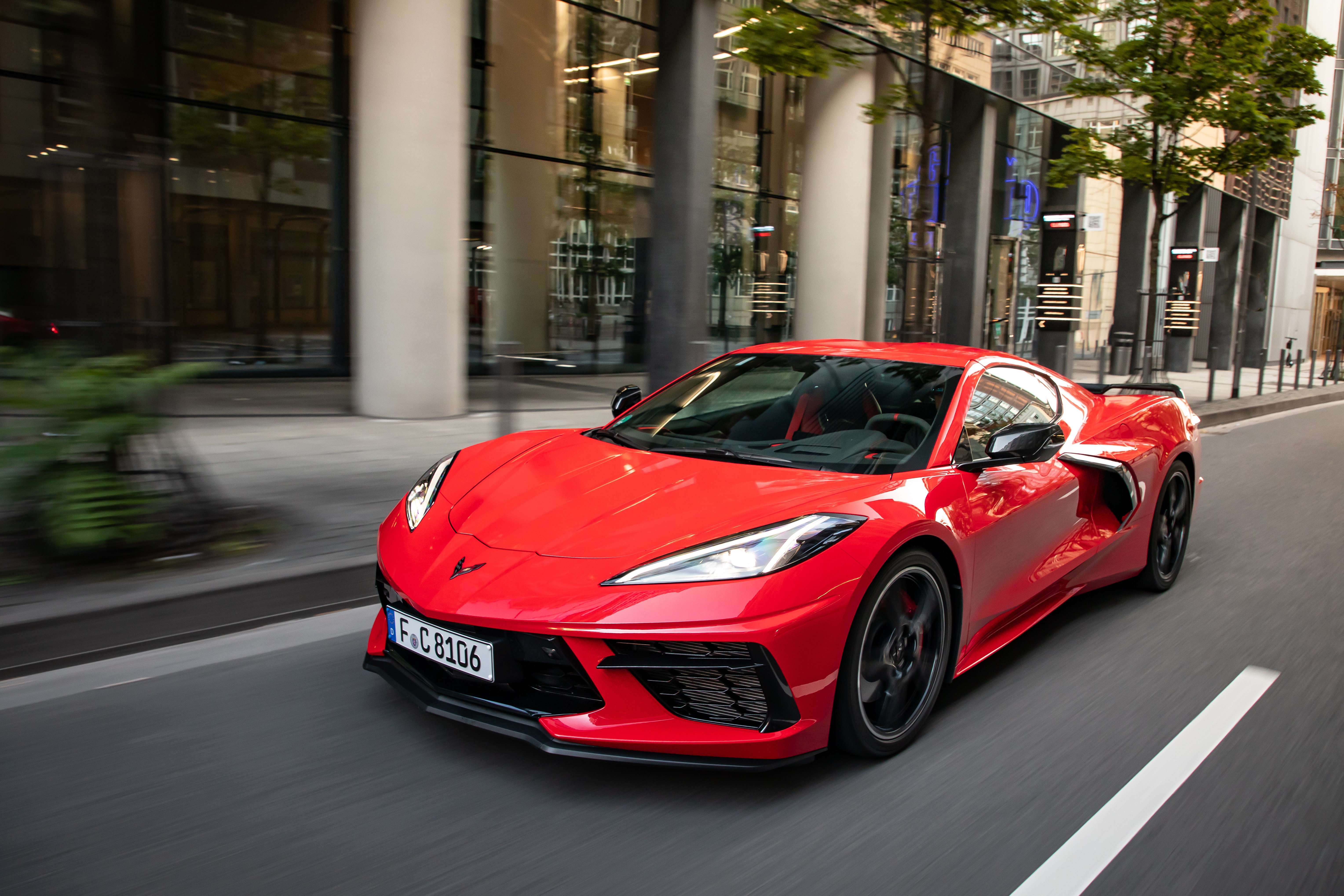 Red Chevrolet Corvette C8 4K HD Wallpaper