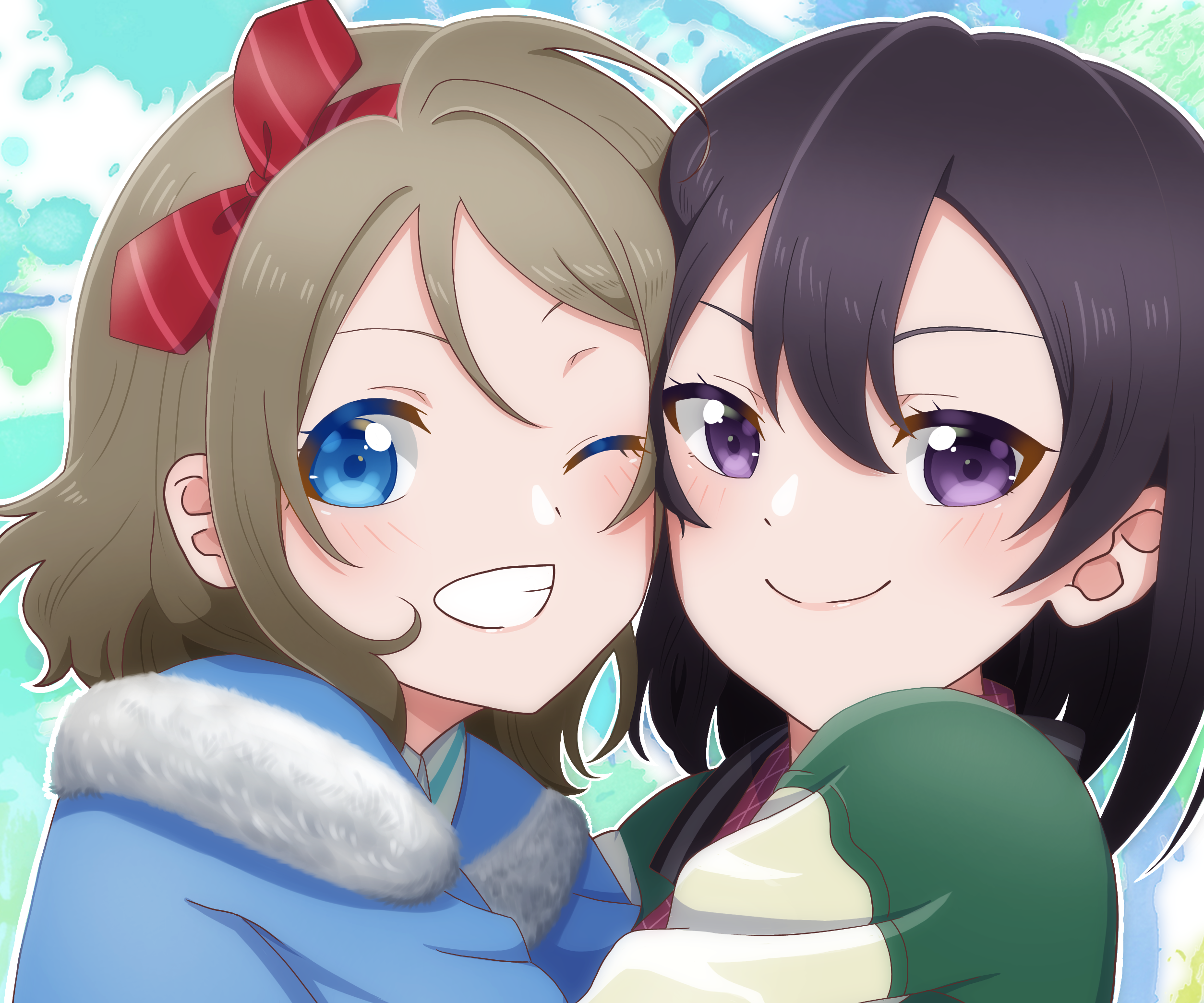 You Watanabe and Tsuki Watanabe from Love Live! Sunshine!! HD Wallpaper
