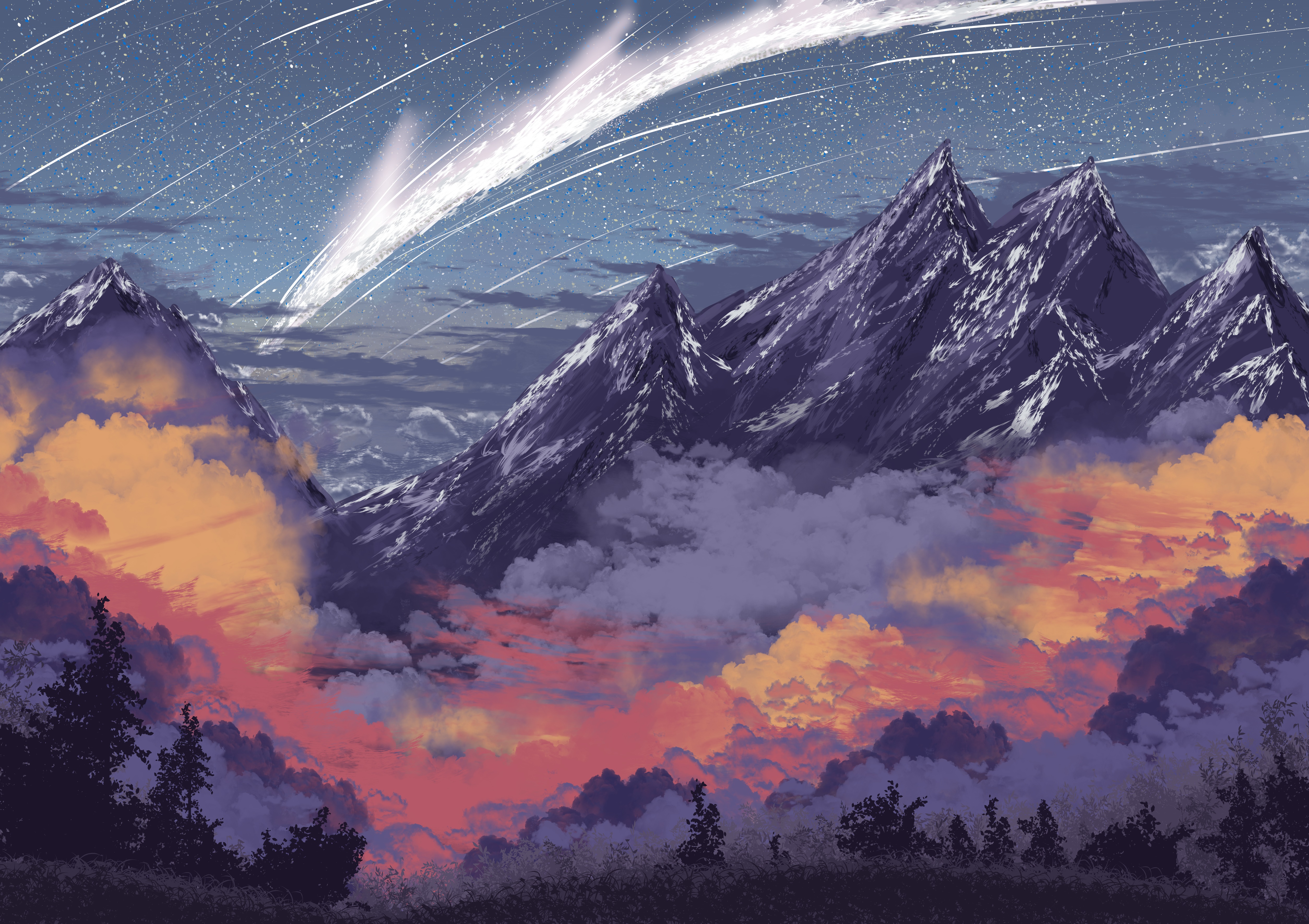 Artistic Mountain 4K HD Wallpaper