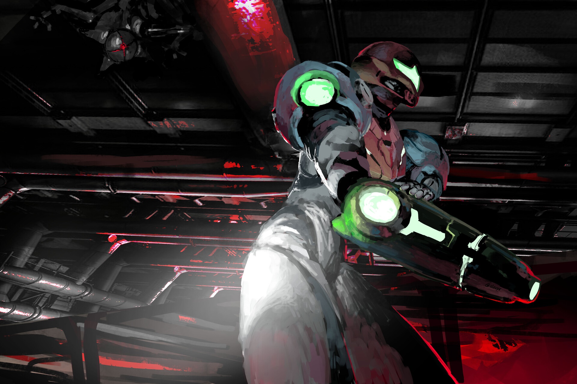 Samus Aran from Metroid Dread HD Wallpaper