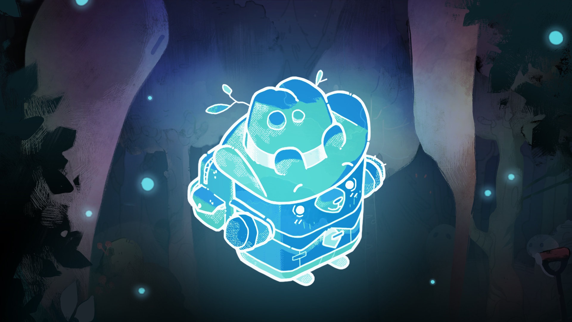 Cozy Grove character in a mystical forest HD Wallpaper