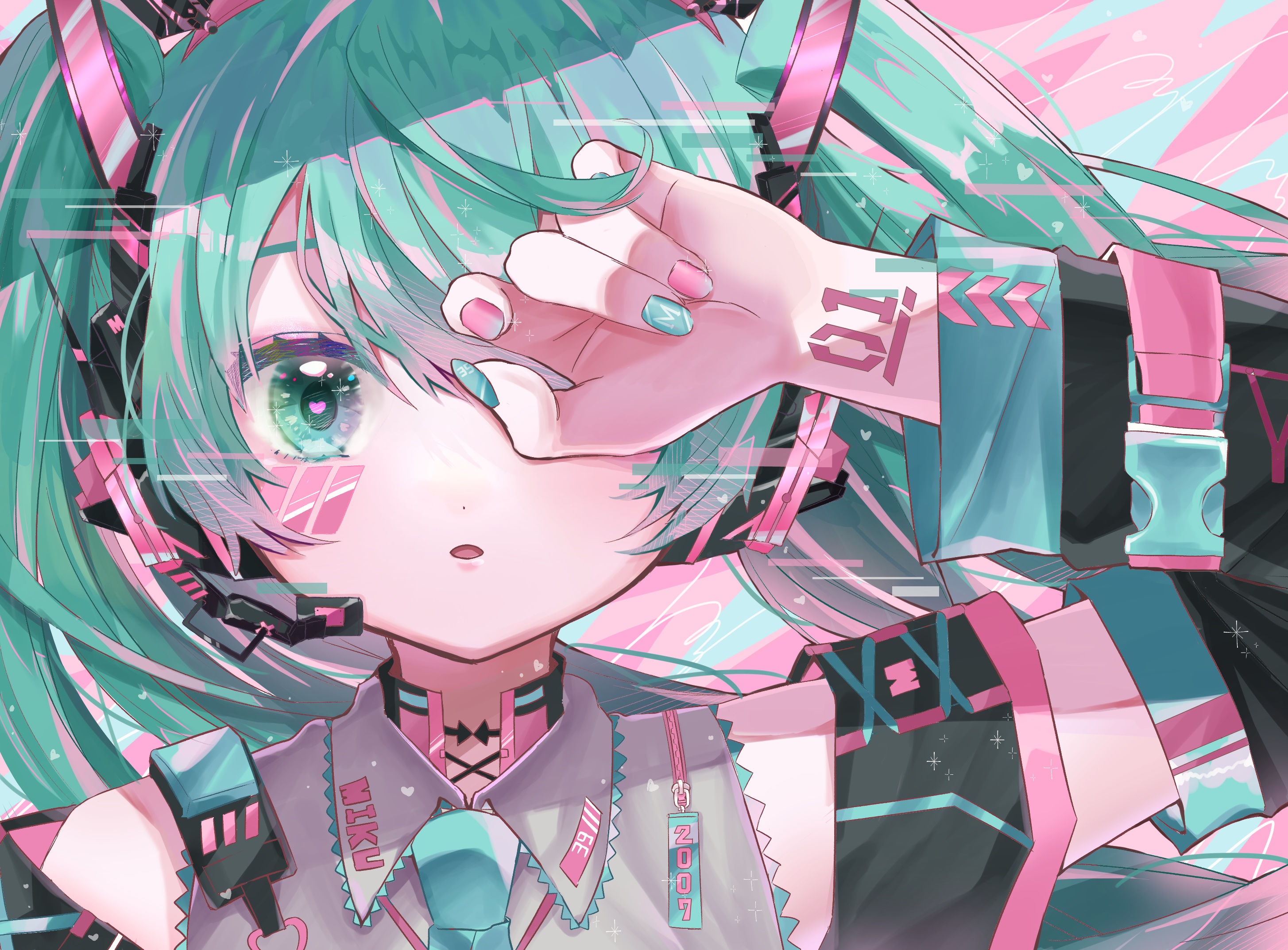 Hatsune Miku Soft Pastel Art HD Wallpaper