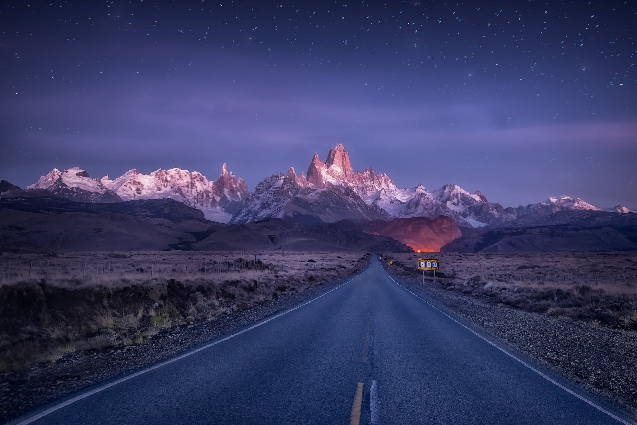 Road to Fitz Roy Mountains in Patagonia, Argentina HD Wallpaper