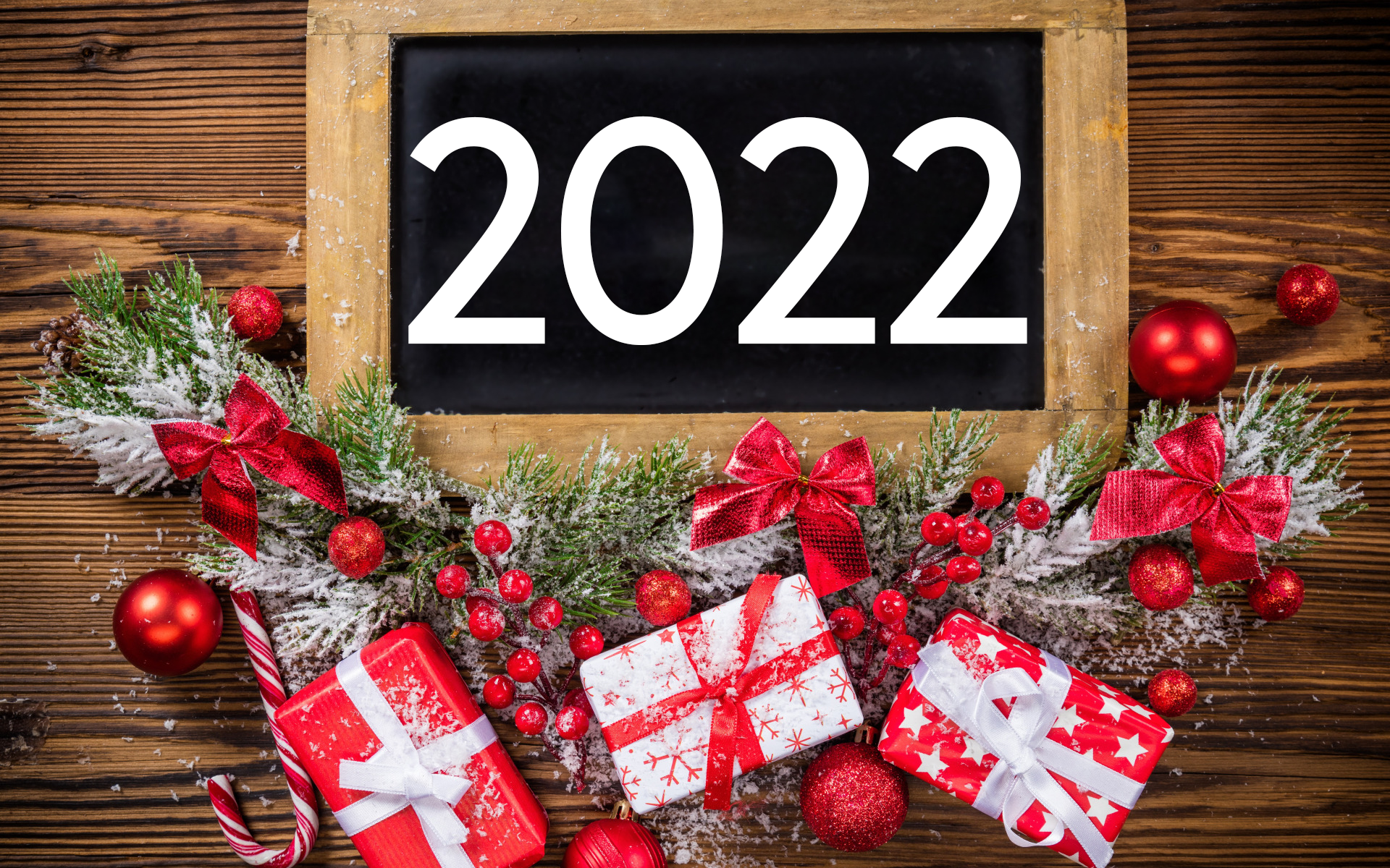 New Year 2022 Gifts and Decorations HD Wallpaper