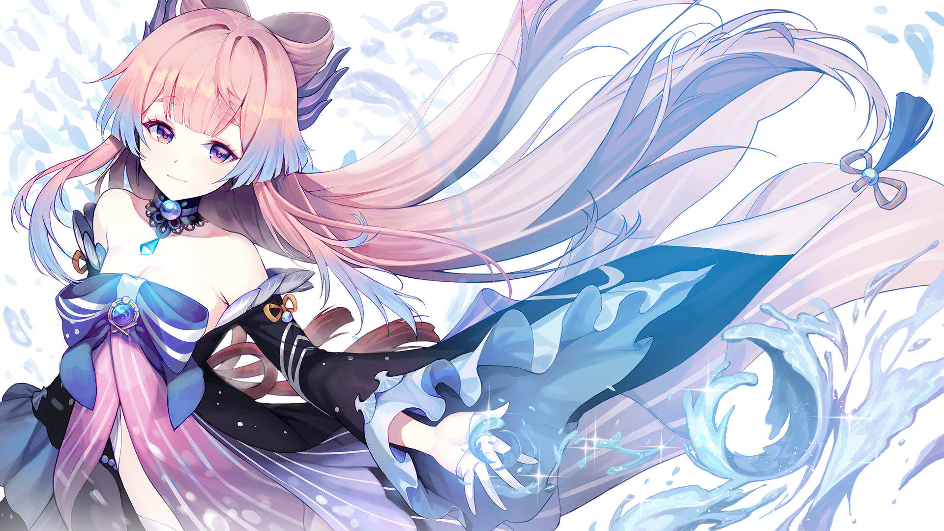 Sangonomiya Kokomi from Genshin Impact HD Wallpaper