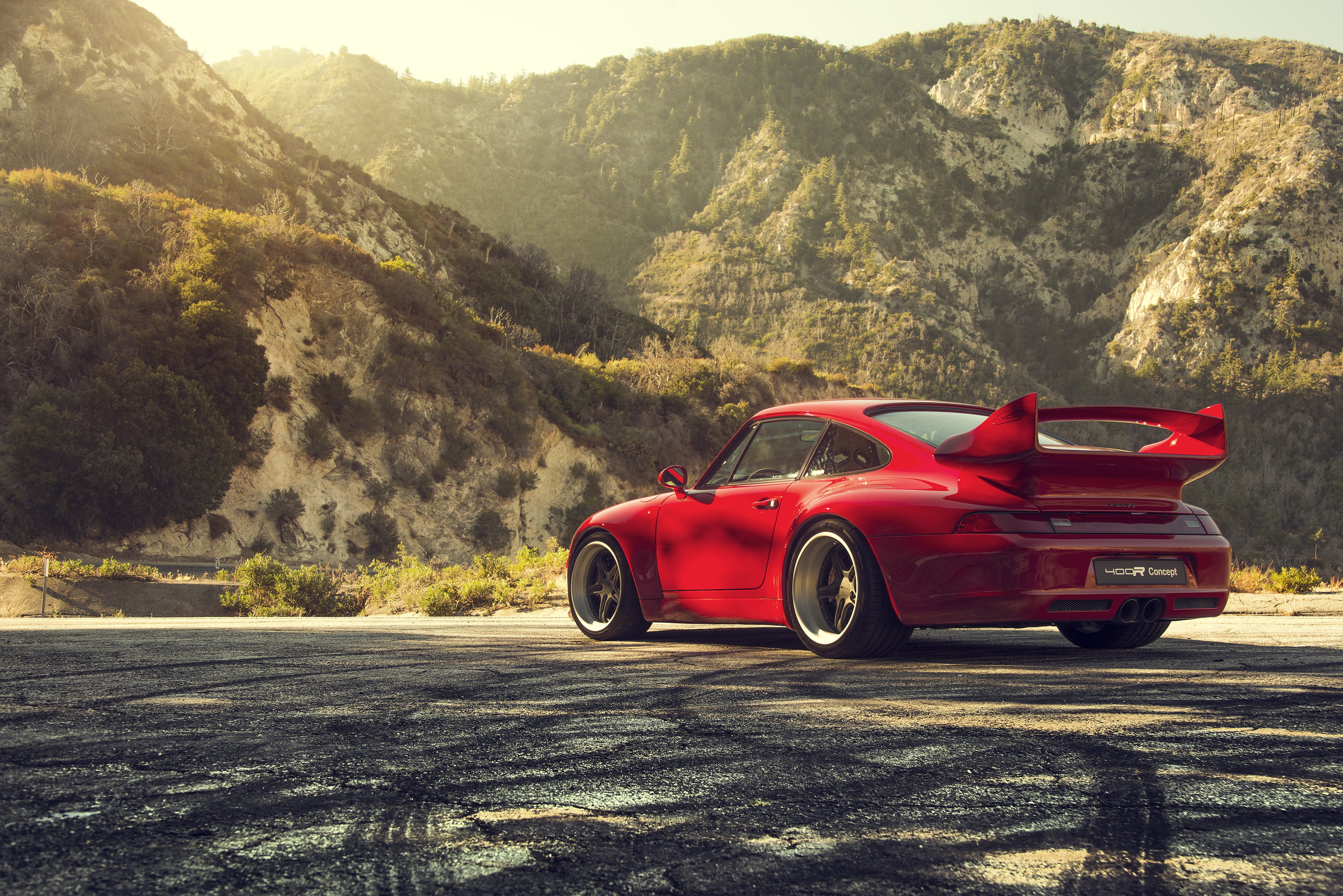 Red Porsche 993 Gunther Werks 400R Concept HD Wallpaper