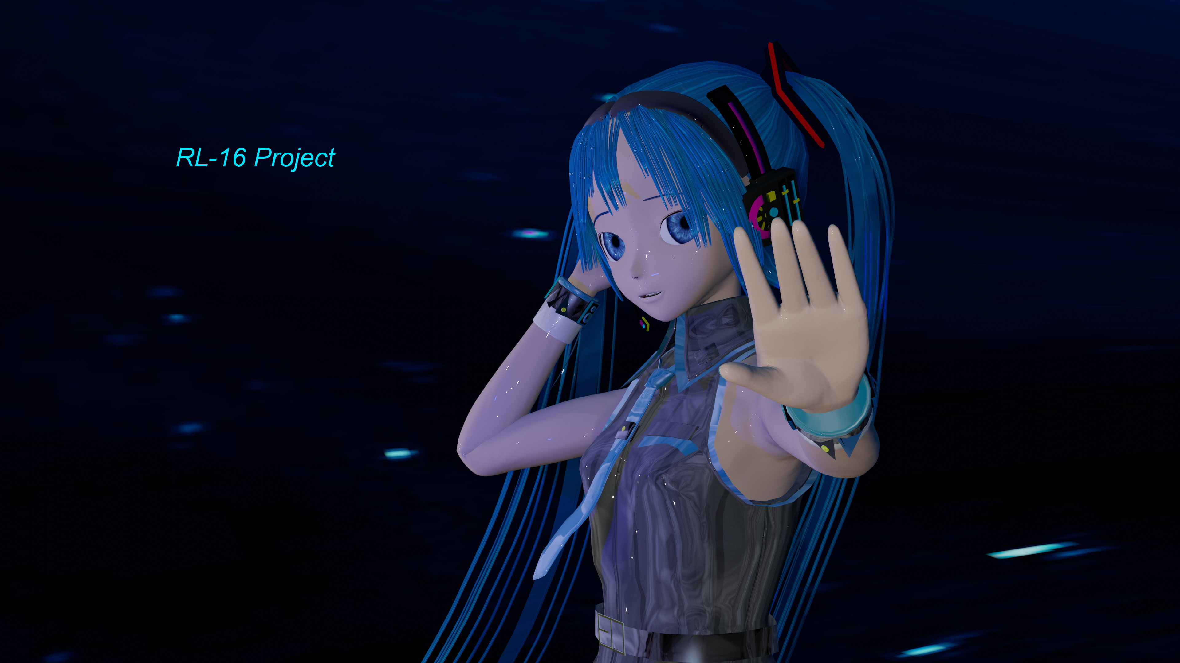 Hatsune Miku RL-16 Project 3D render HD Wallpaper