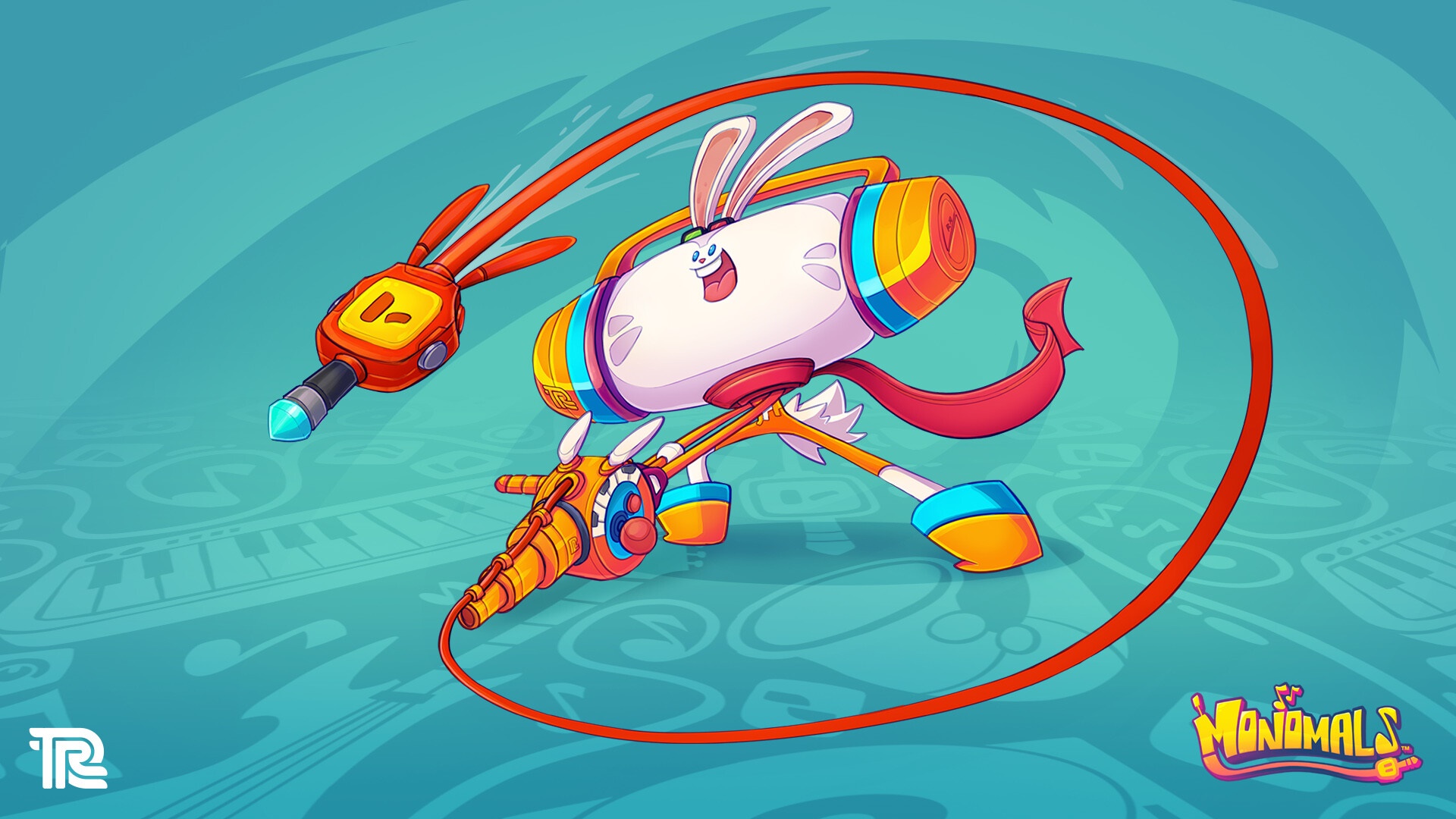 Monomals character with musical instruments HD Wallpaper