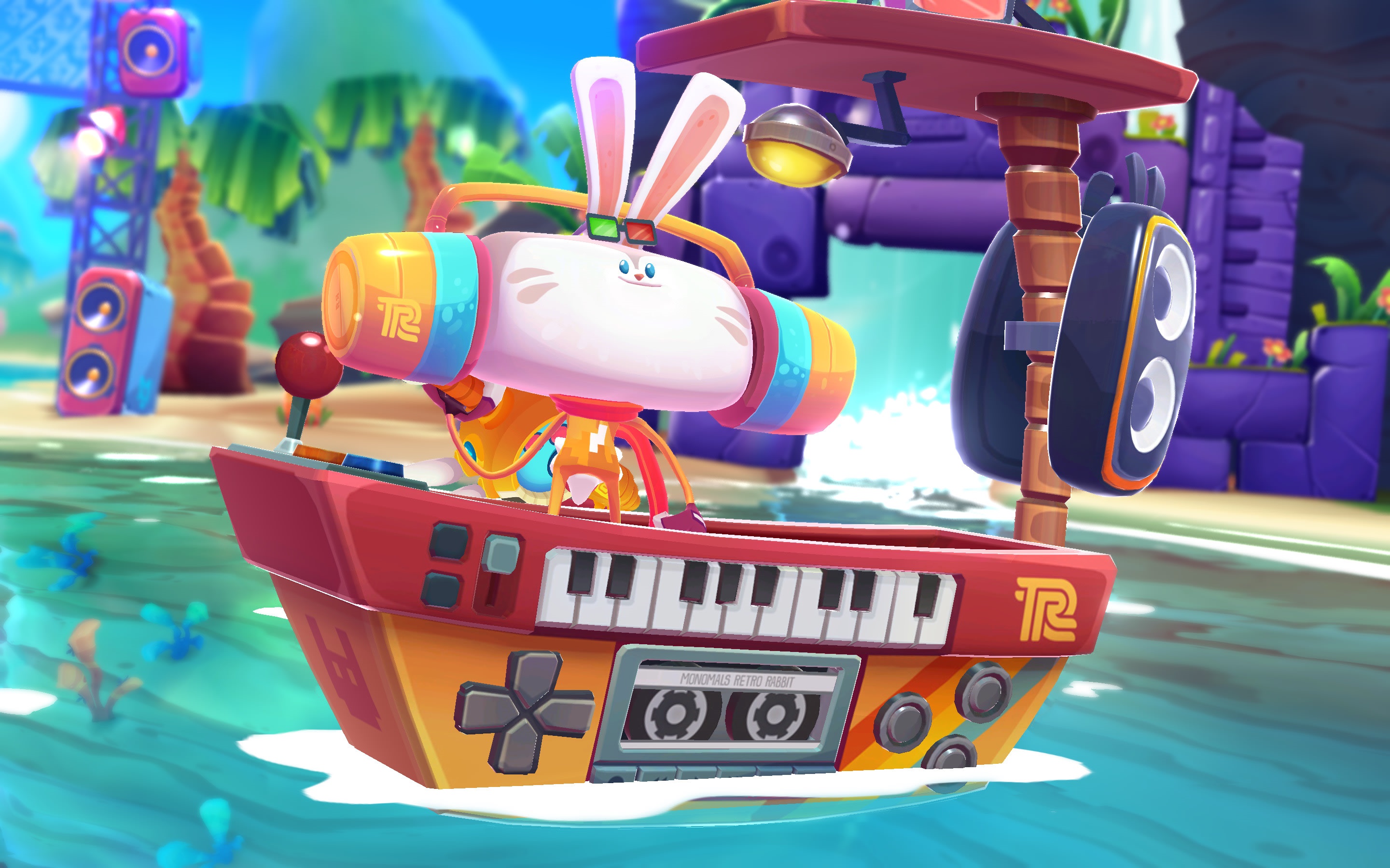 Monomals Retro Beat HD Wallpaper