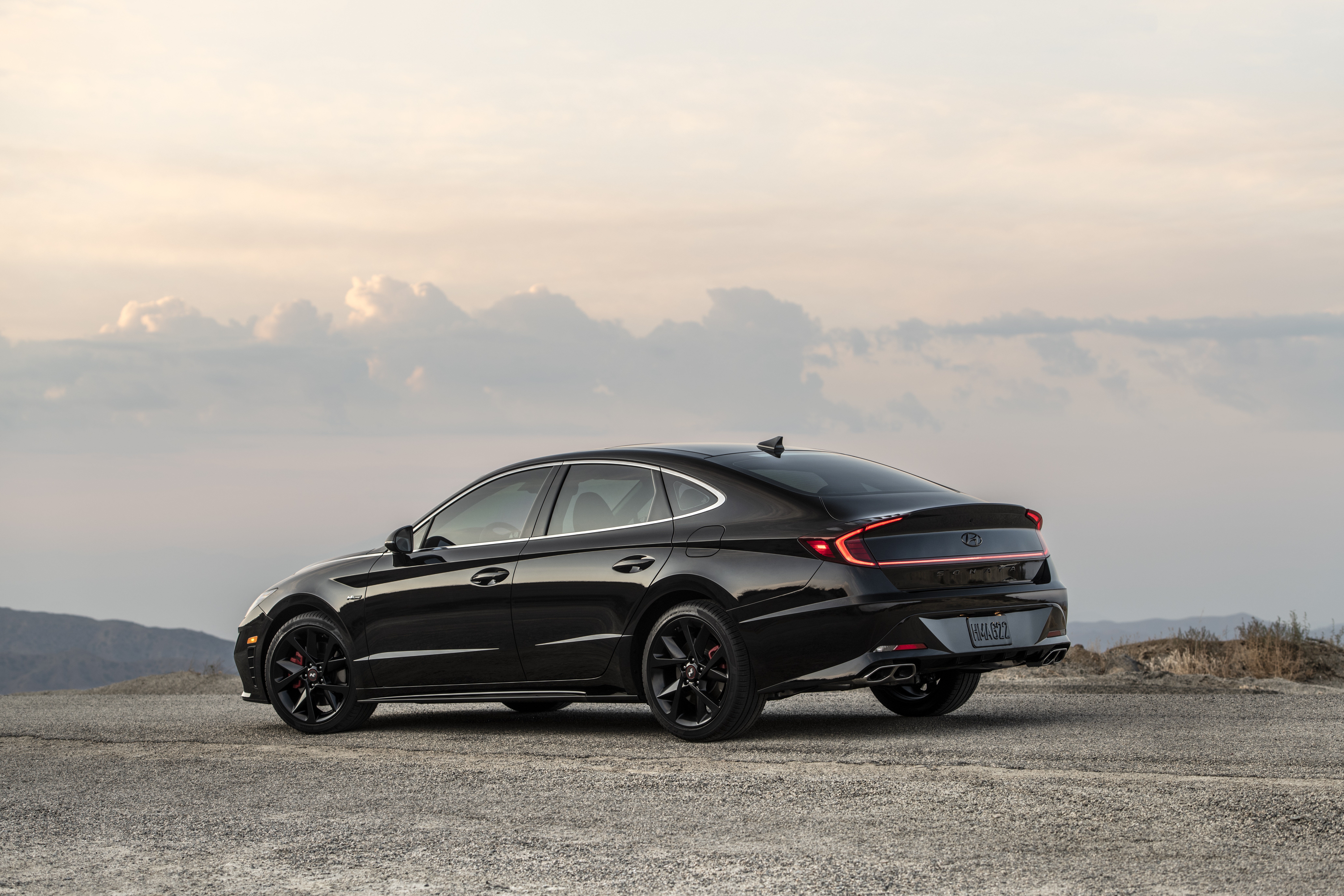 Black Hyundai Sonata N Line Sedan HD Wallpaper