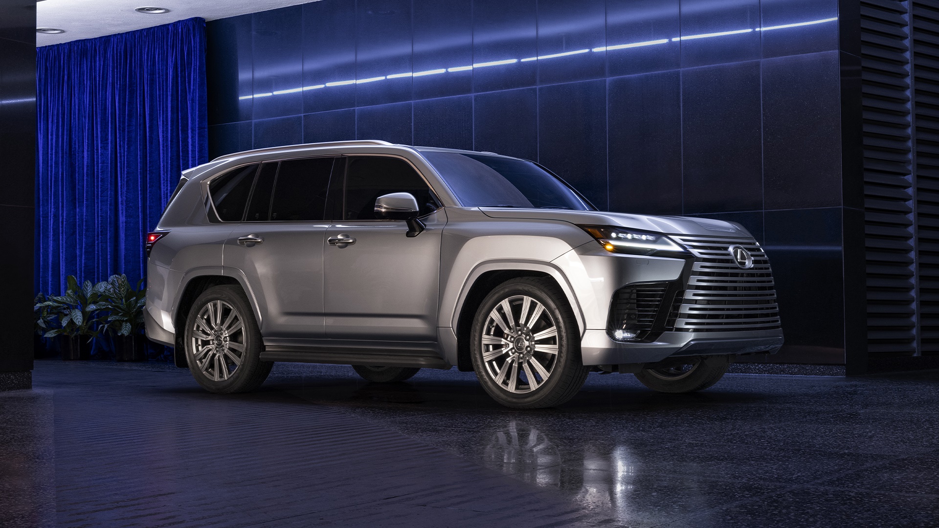 Silver Lexus LX 600 SUV HD Wallpaper