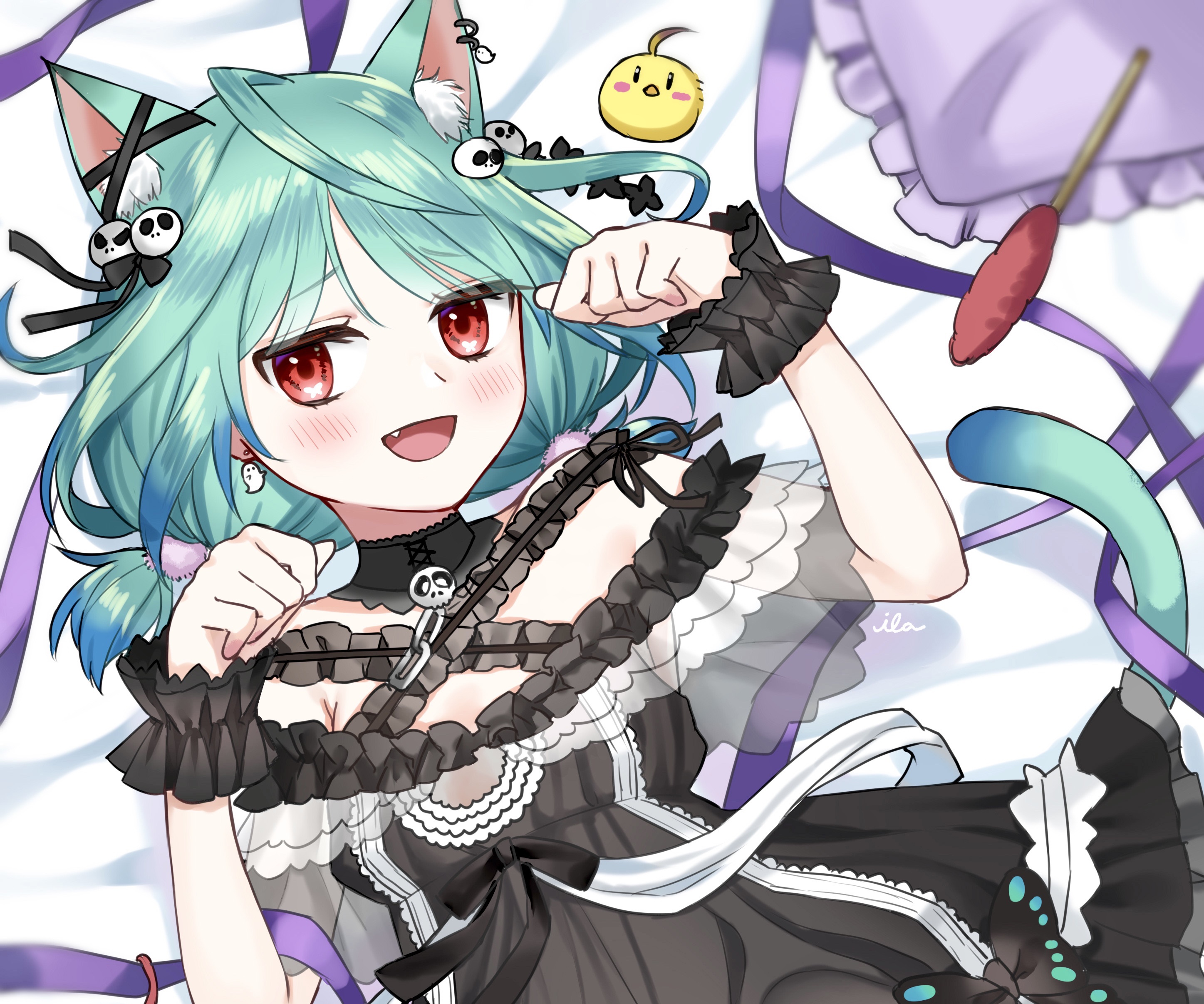 Uruha Rushia from Hololive as a catgirl HD Wallpaper
