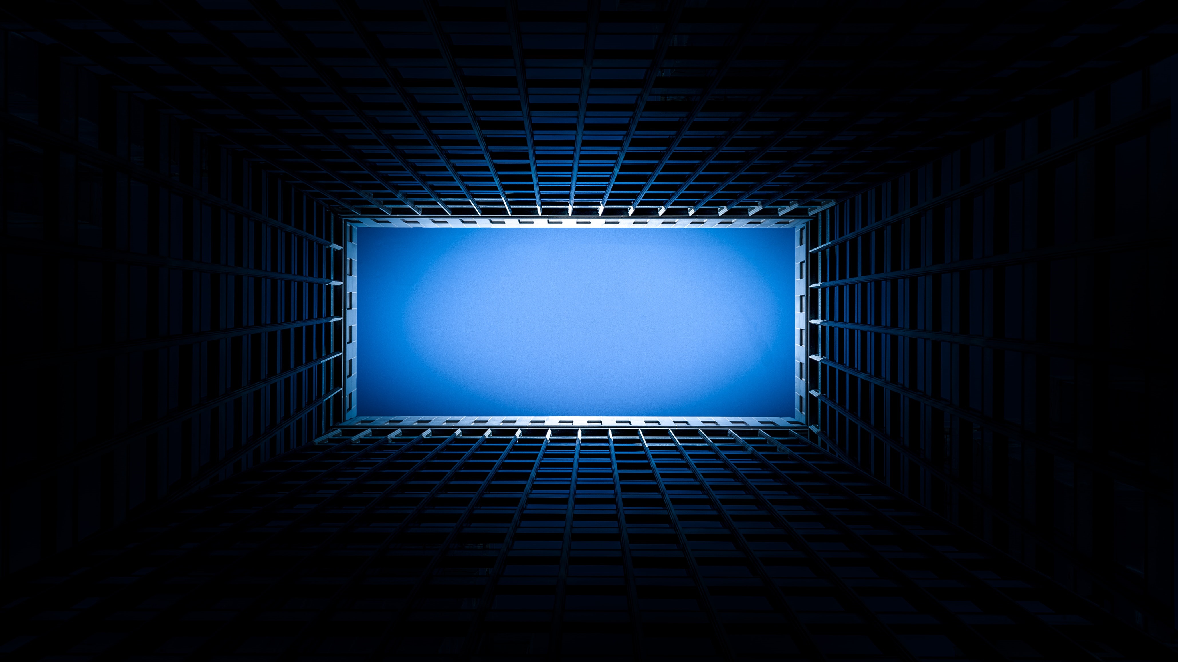 Building looking up at the sky 4K HD Wallpaper