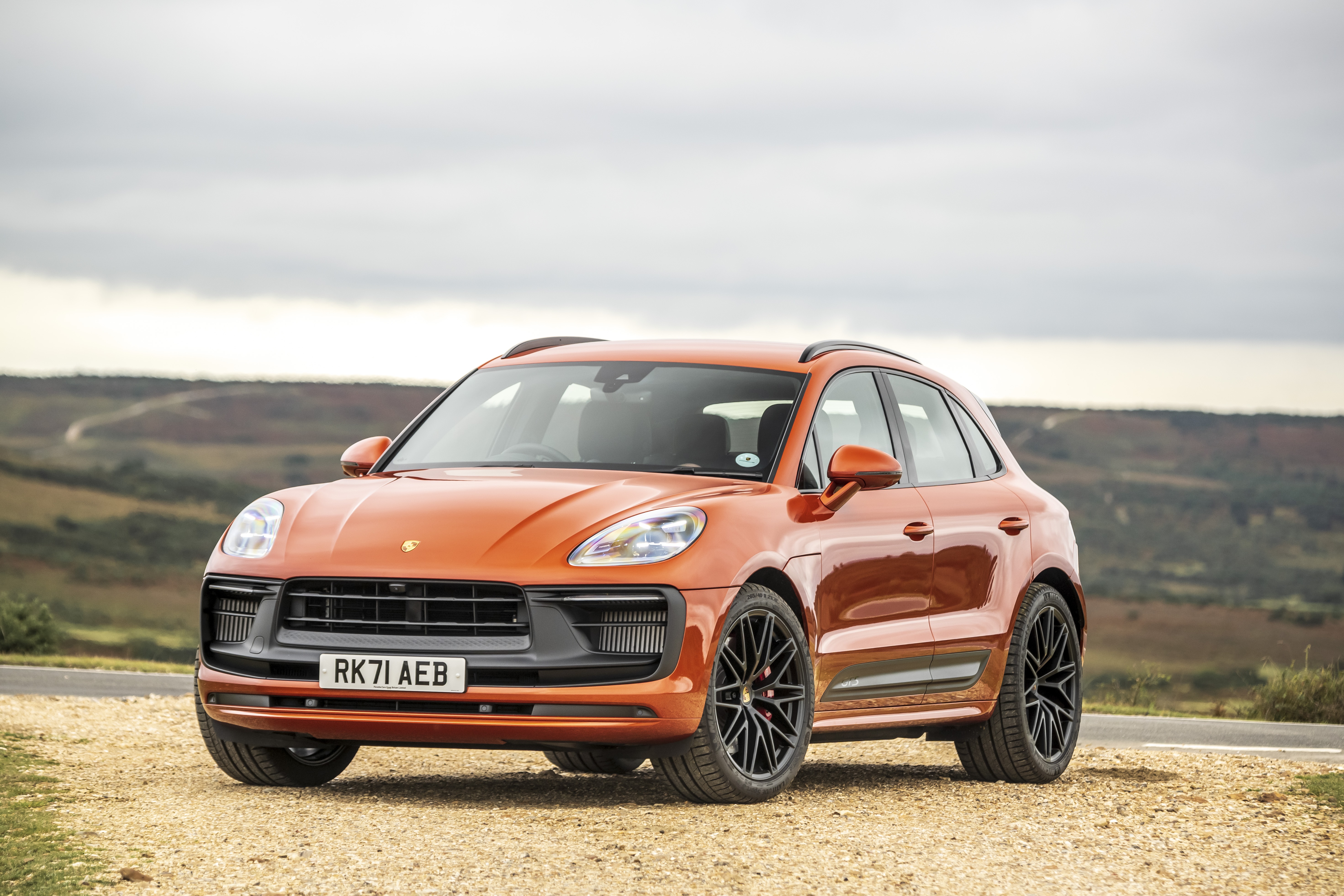 Orange Porsche Macan GTS SUV HD Wallpaper