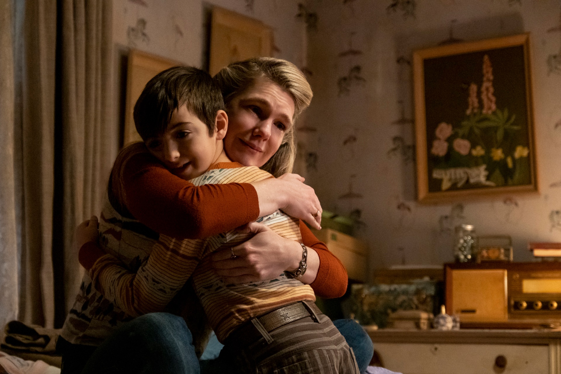 Lily Rabe and boy in The Tender Bar HD Wallpaper