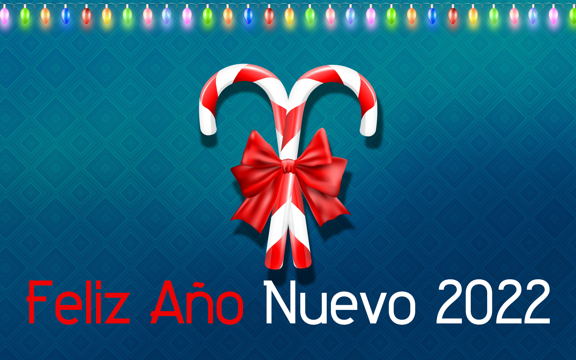 Feliz Año Nuevo 2022 Candy Canes HD Wallpaper