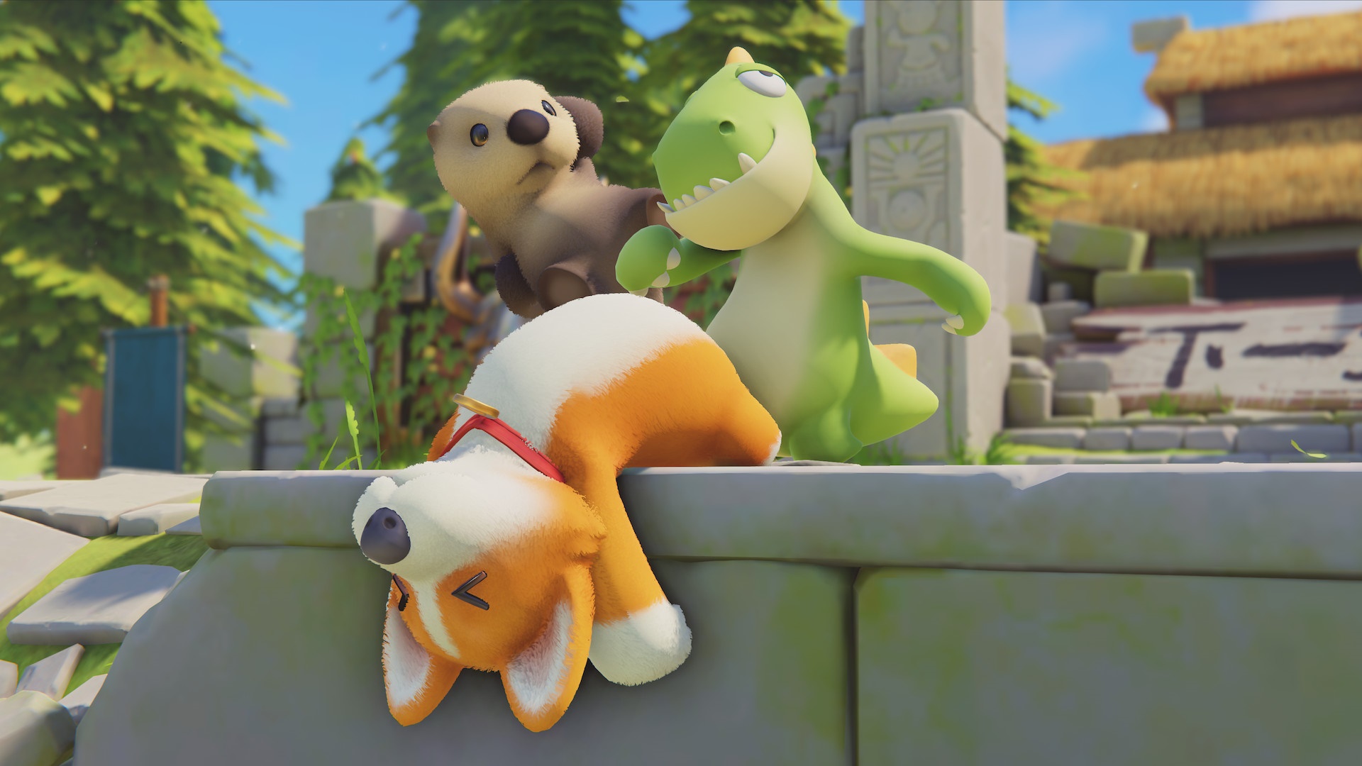 Party Animals characters on a stone ledge HD Wallpaper