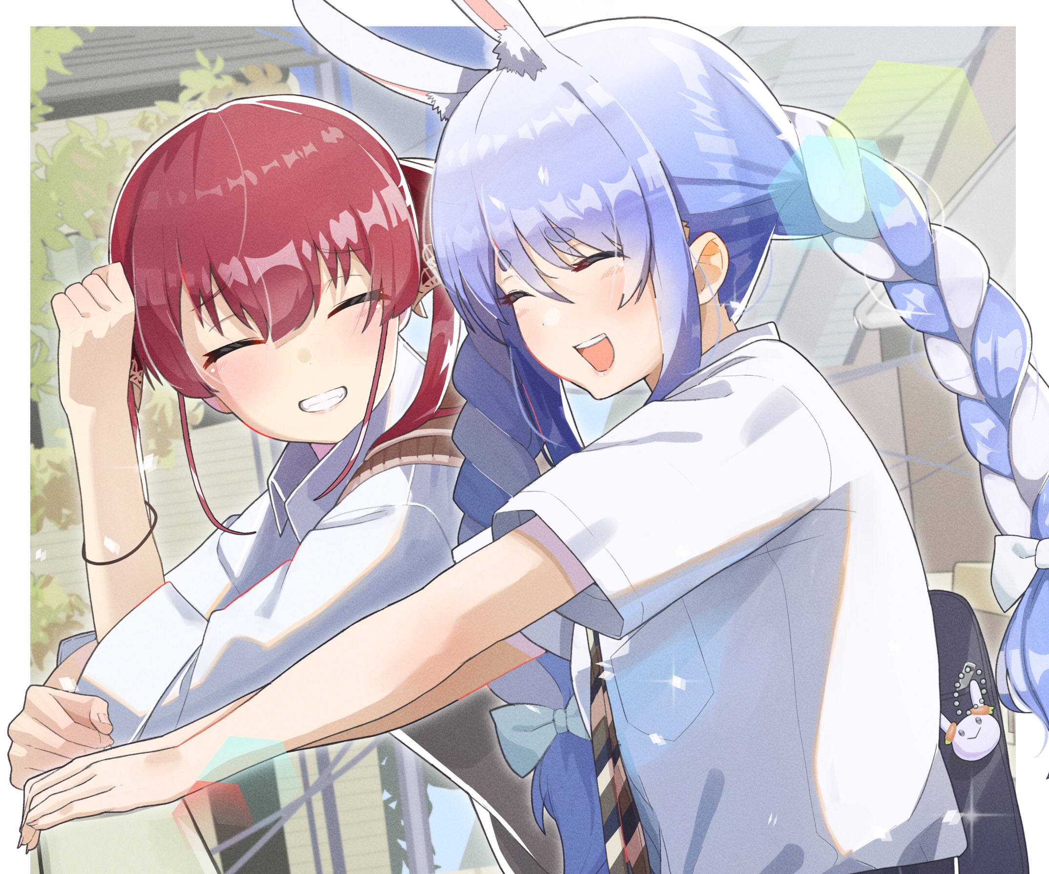 Usada Pekora and Houshou Marine from Hololive HD Wallpaper