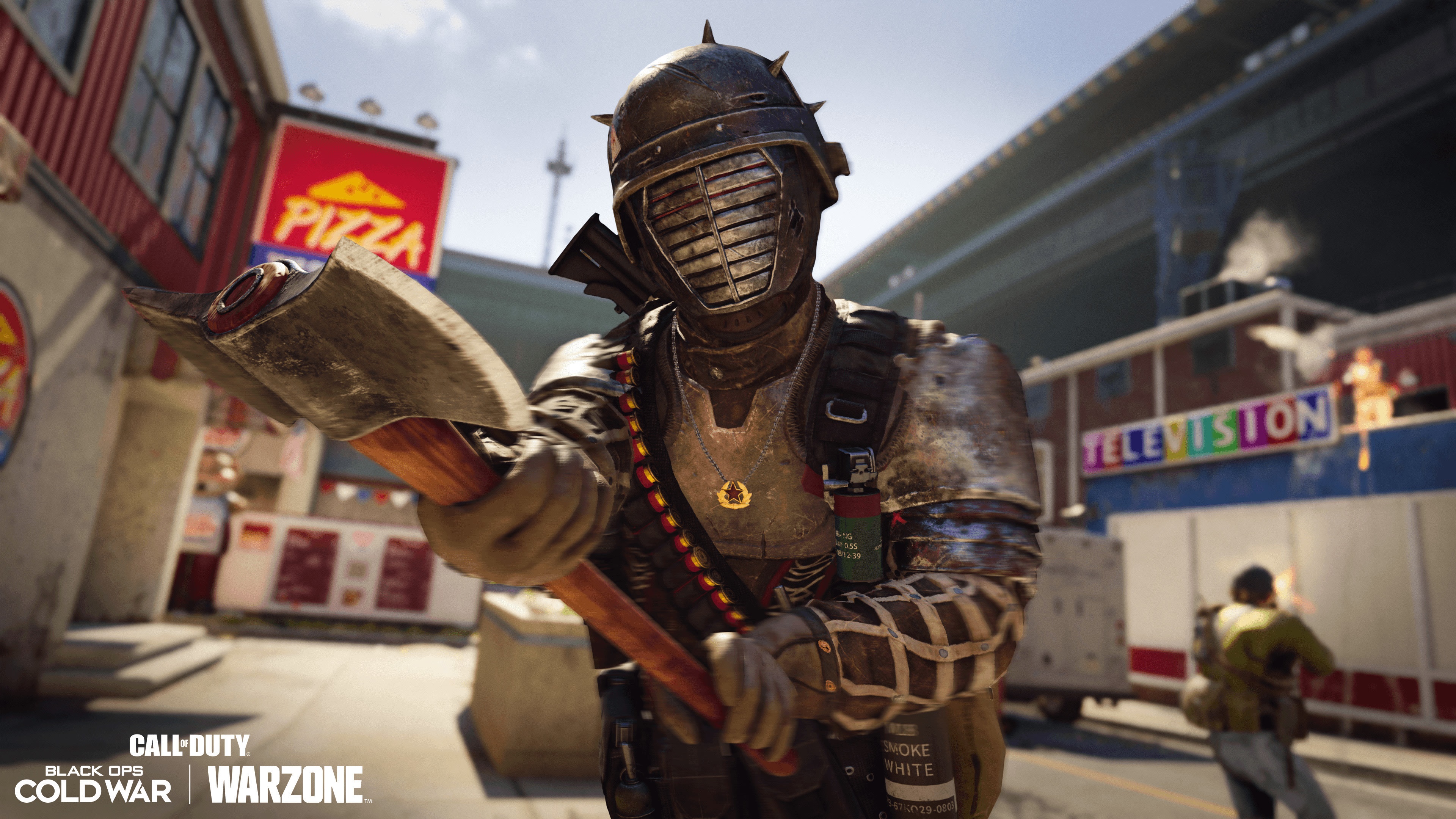 Call of Duty: Black Ops Cold War Warzone character with axe HD Wallpaper