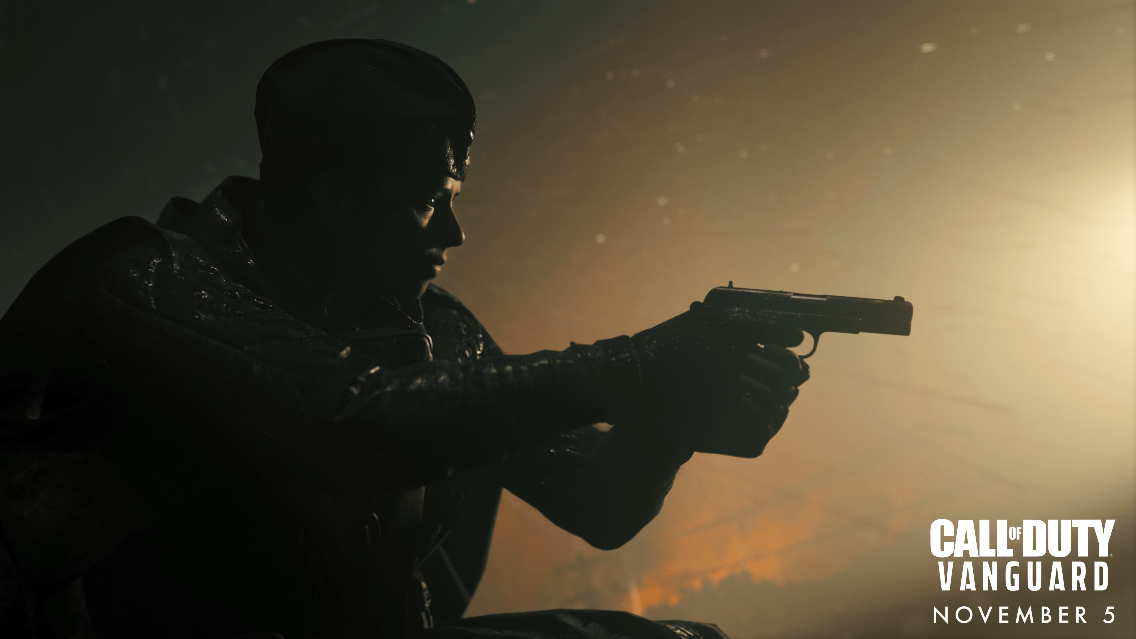 Call of Duty: Vanguard soldier with pistol HD Wallpaper