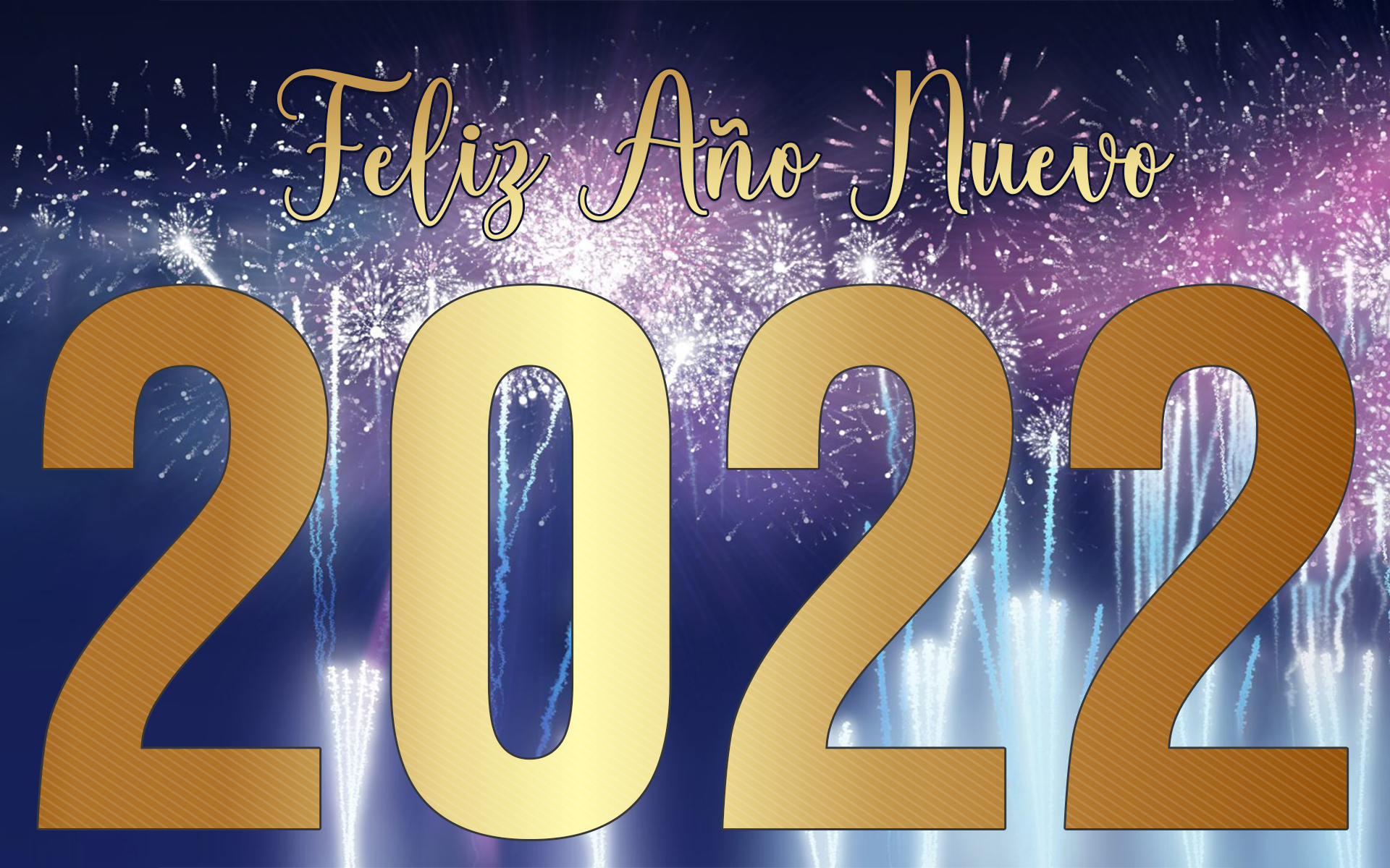 Feliz Año Nuevo 2022 Fireworks HD Wallpaper