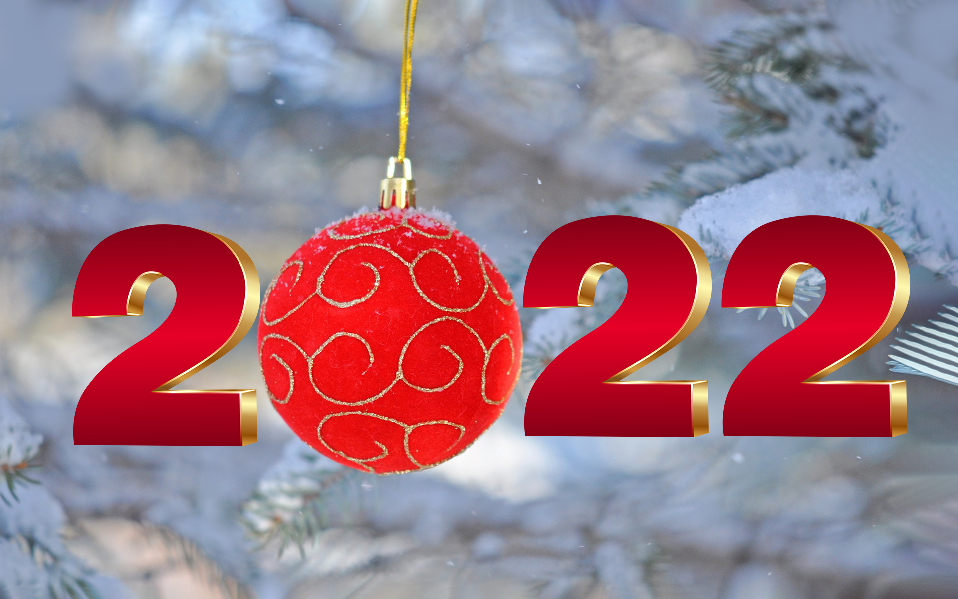 New Year 2022 Christmas Ornament HD Wallpaper