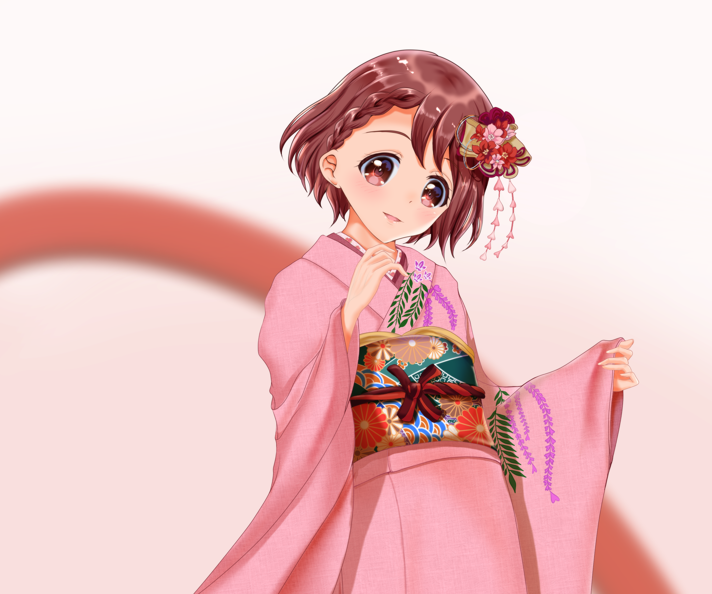 Nodoka Hanadera from Healin Good PreCure in Kimono HD Wallpaper