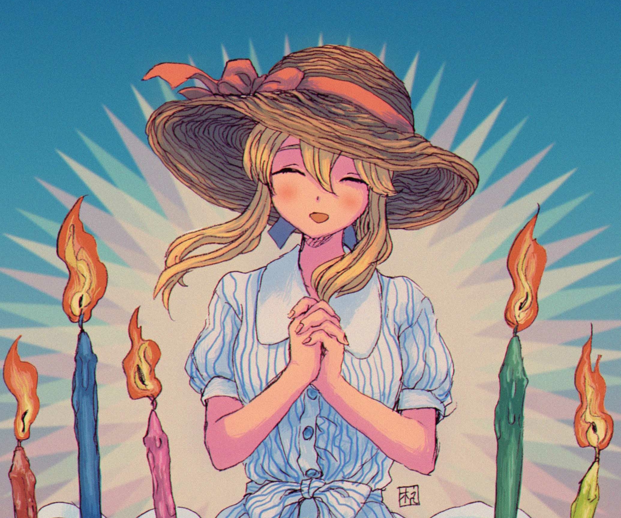 Clarice from The IDOLM@STER Cinderella Girls with Candles HD Wallpaper